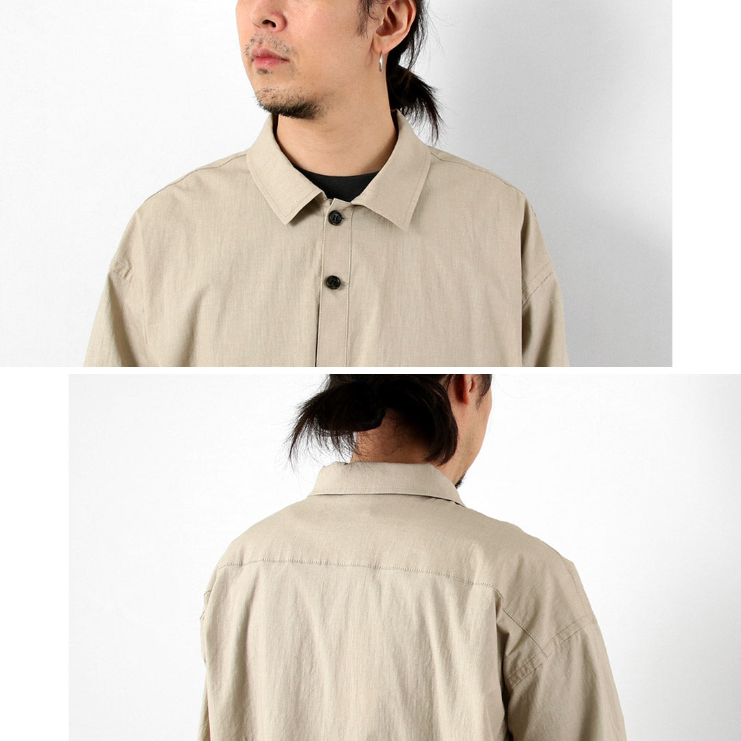 BASISBROEK / 风琴棉亚麻衬衫夹克