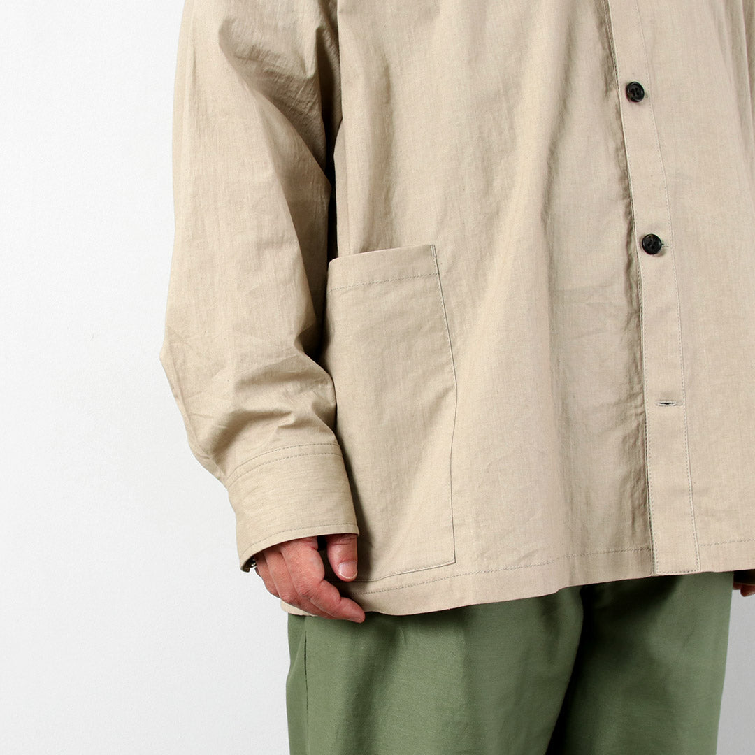 BASISBROEK / 风琴棉亚麻衬衫夹克