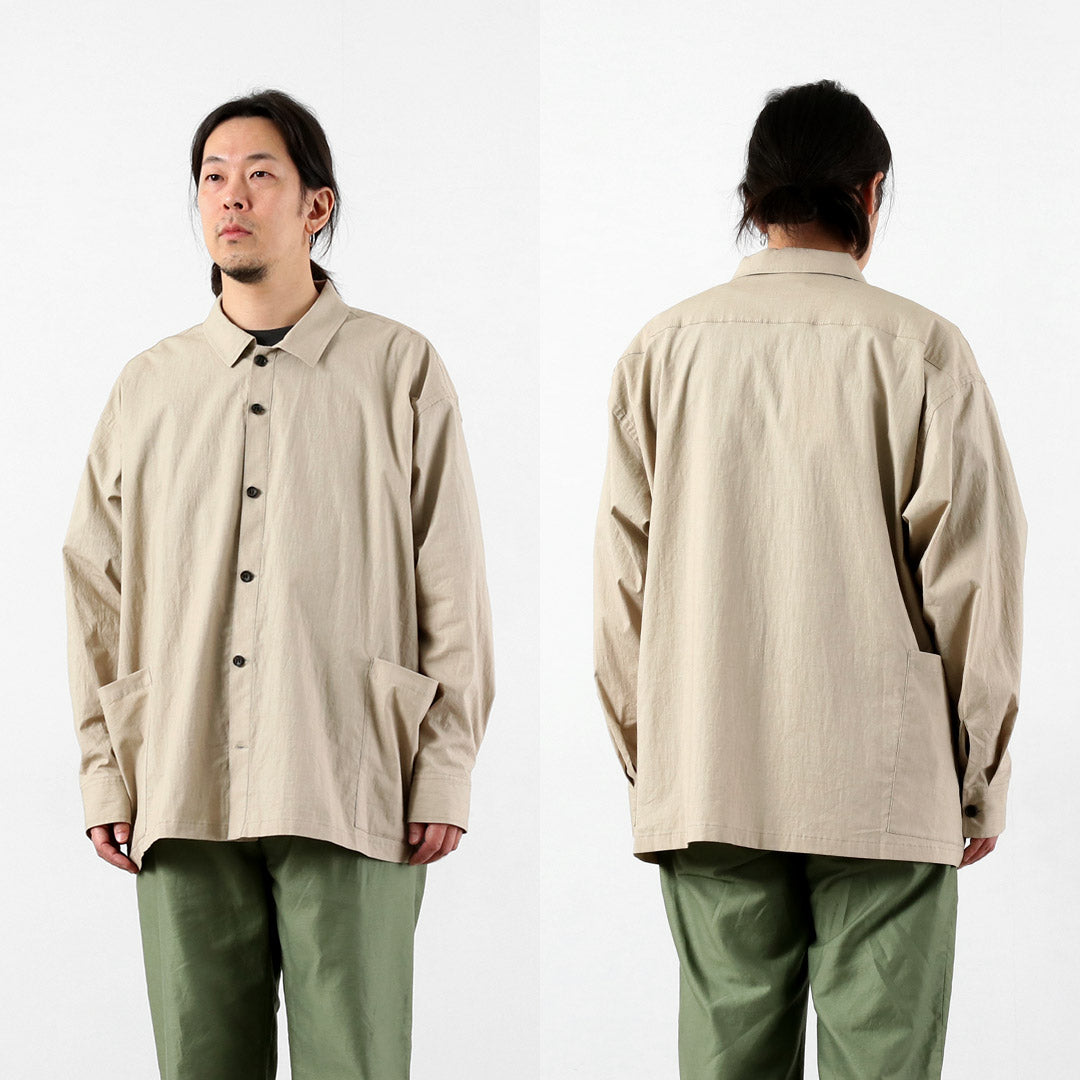 BASISBROEK / 风琴棉亚麻衬衫夹克