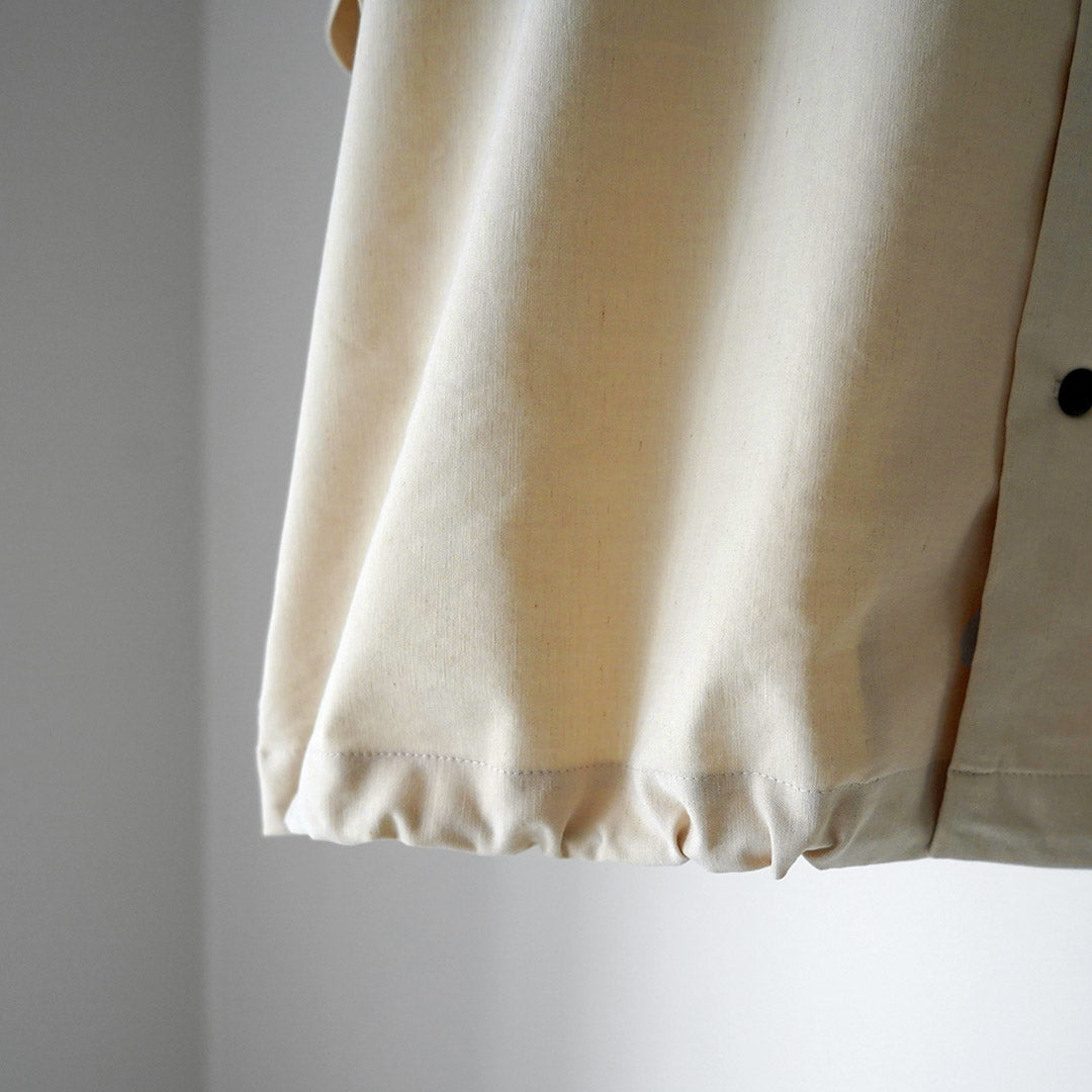 BASISBROEK / Dean 亞麻混紡彈性開領襯衫