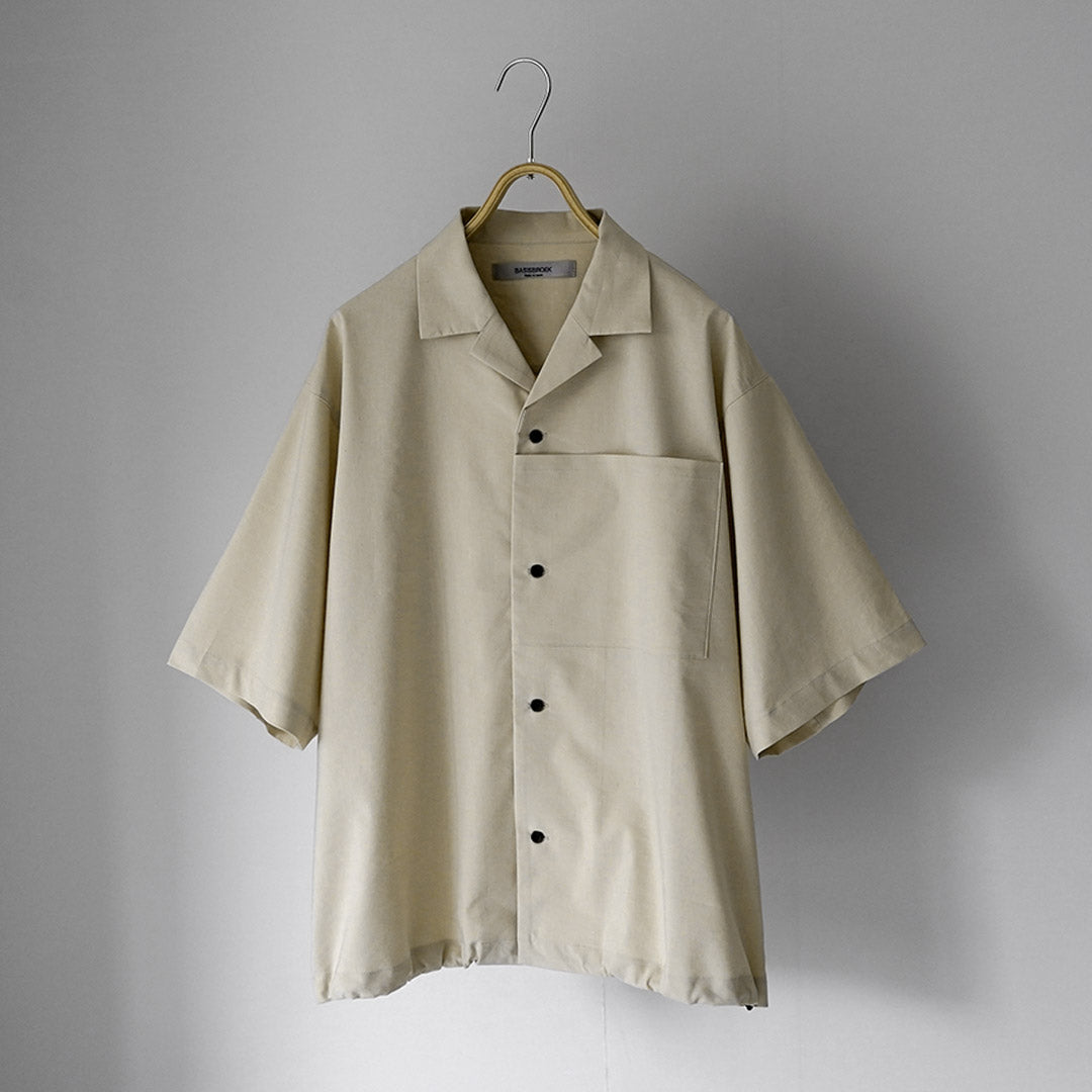 BASISBROEK / Dean 亞麻混紡彈性開領襯衫