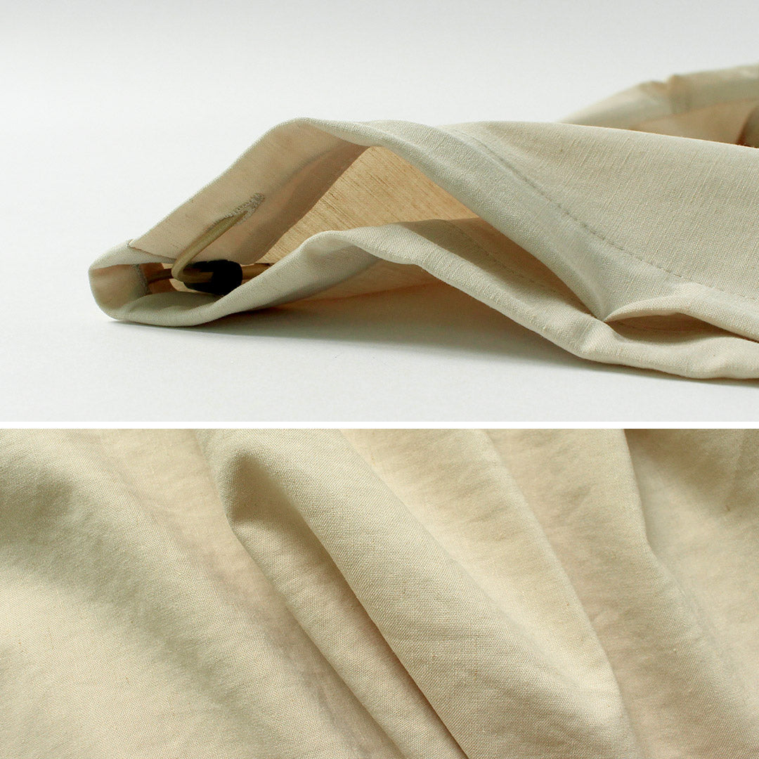 BASISBROEK / Dean 亞麻混紡彈性開領襯衫