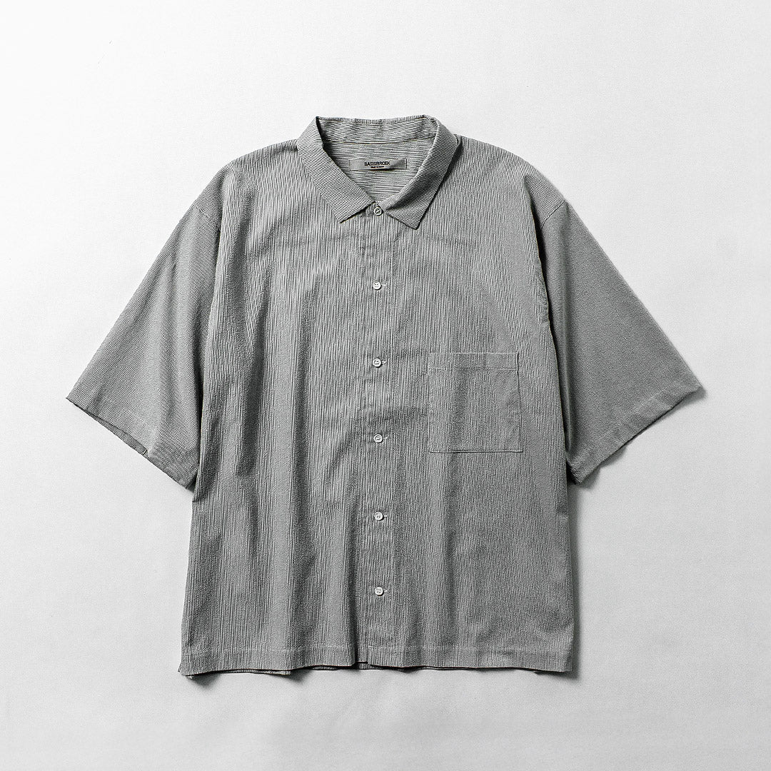 BASISBROEK / Chemise à manches courtes en seersucker avec fermeture éclair latérale Putten