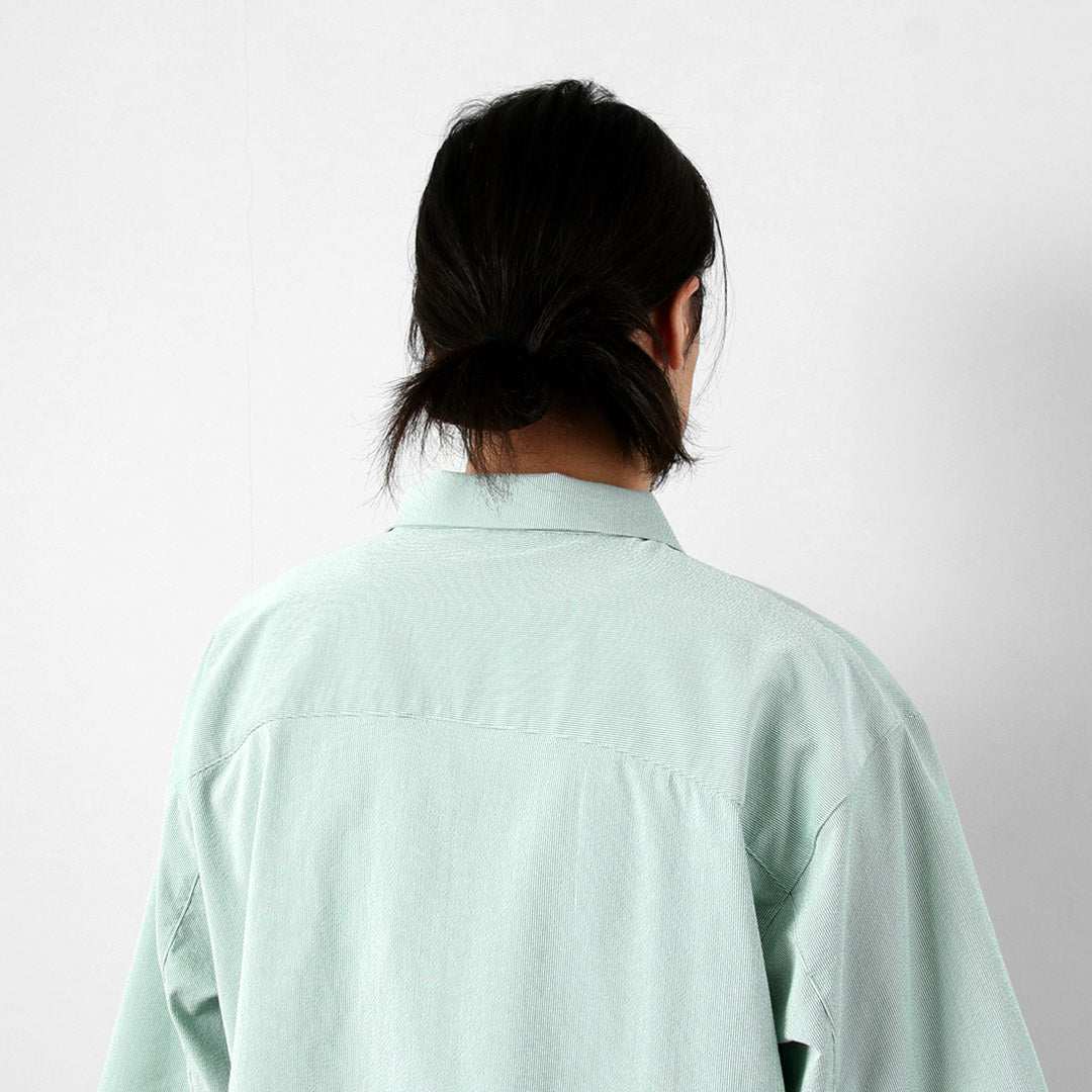 BASISBROEK / Chemise à manches courtes en seersucker avec fermeture éclair latérale Putten