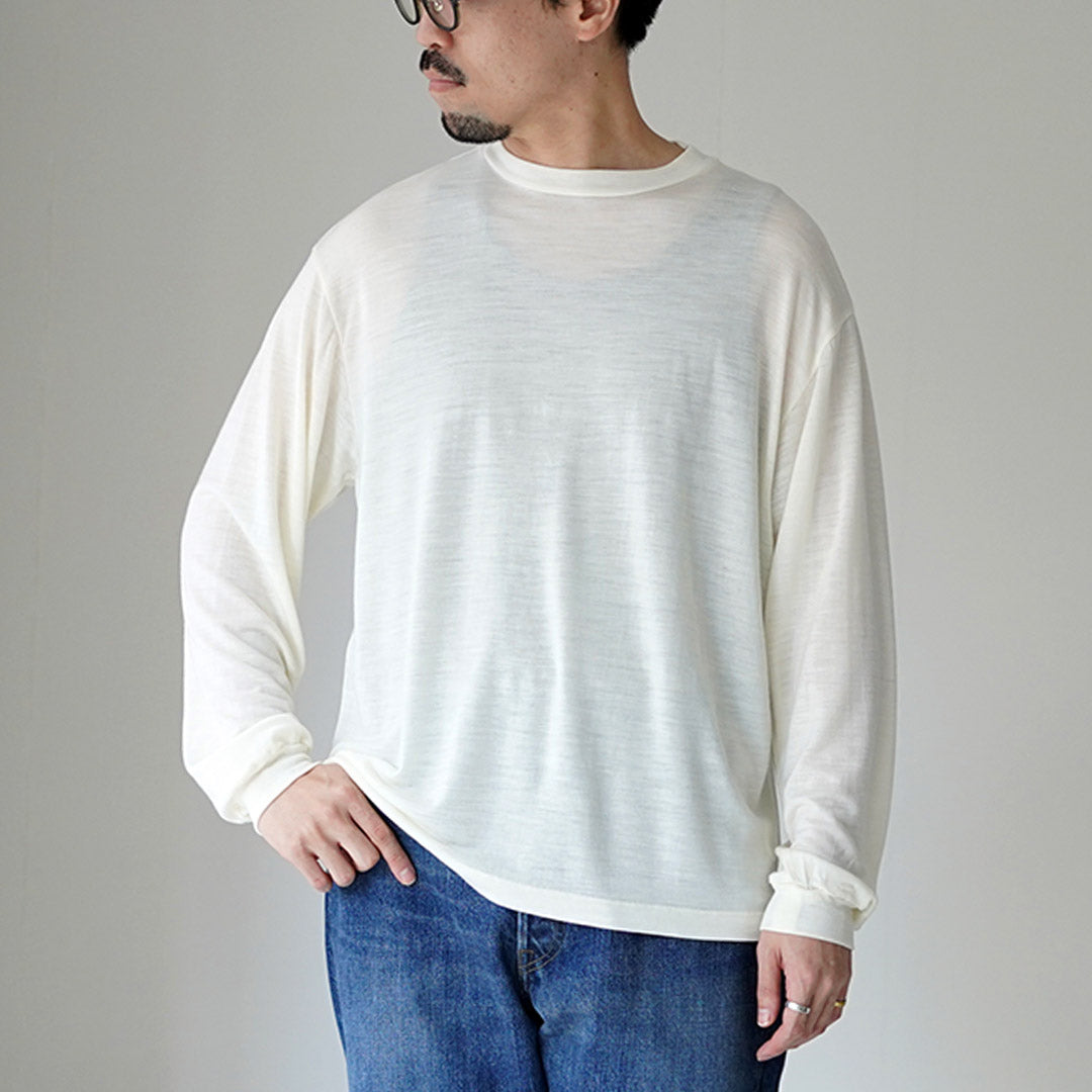 LIFiLL / 男士羊毛长袖 T 恤