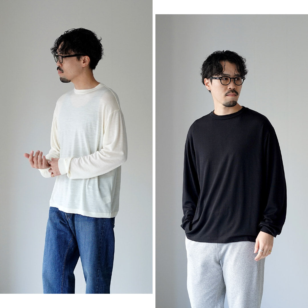 LIFiLL / 男士羊毛长袖 T 恤