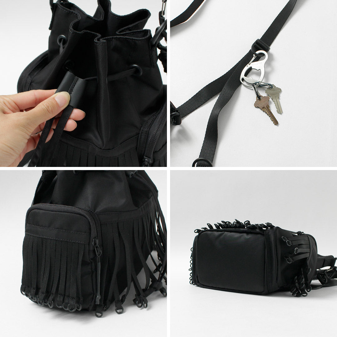 BAICYCLON BY BAGJACK / BCL-126 Sac à cordon avec franges et ruban hydrofuge 2 voies