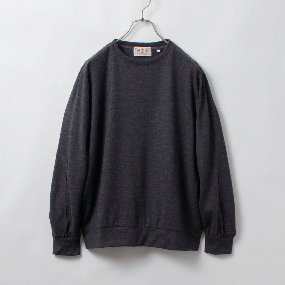 KEMA DESIGNS / Washable Wool Elbow Patch Knit Tee