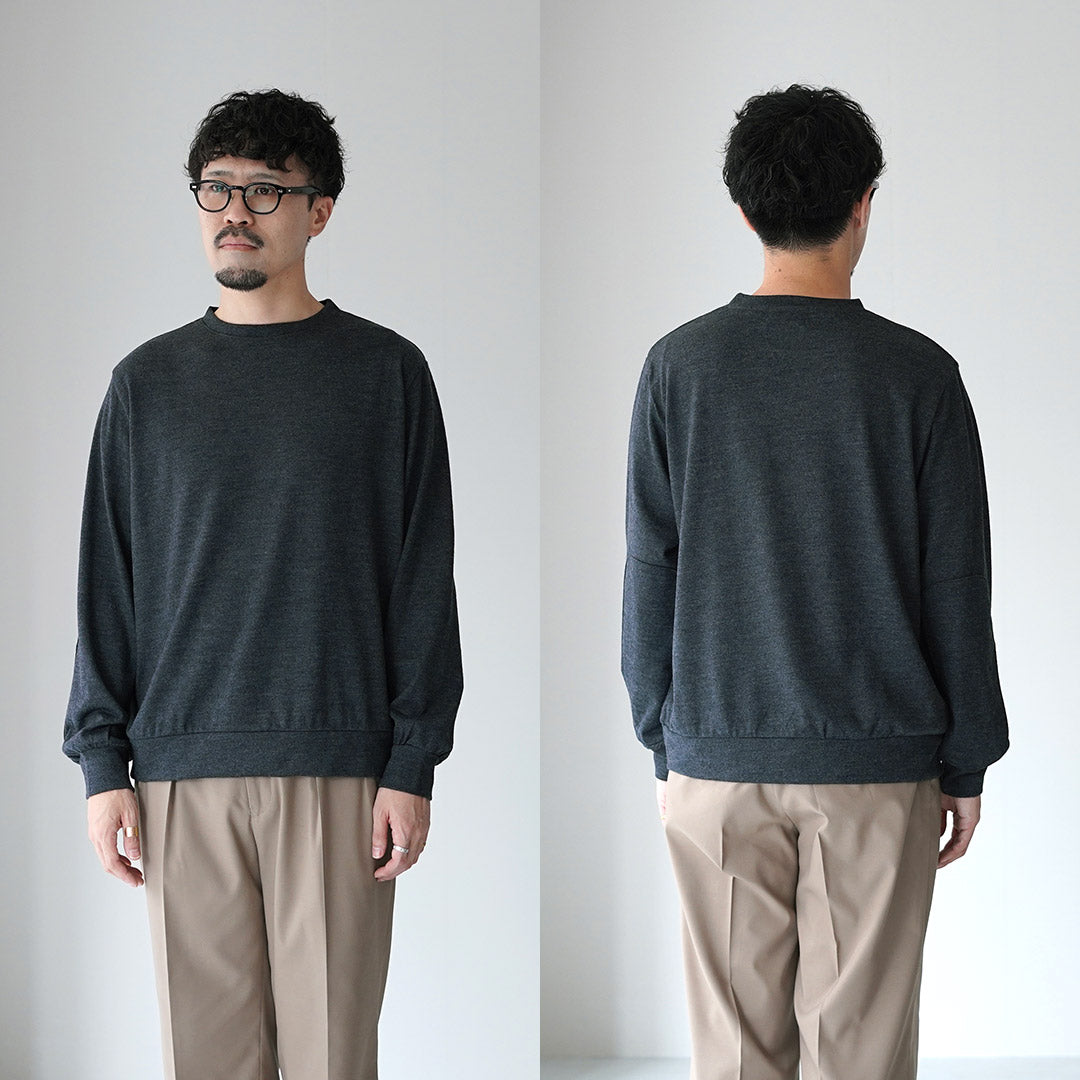 KEMA DESIGNS / Washable Wool Elbow Patch Knit Tee