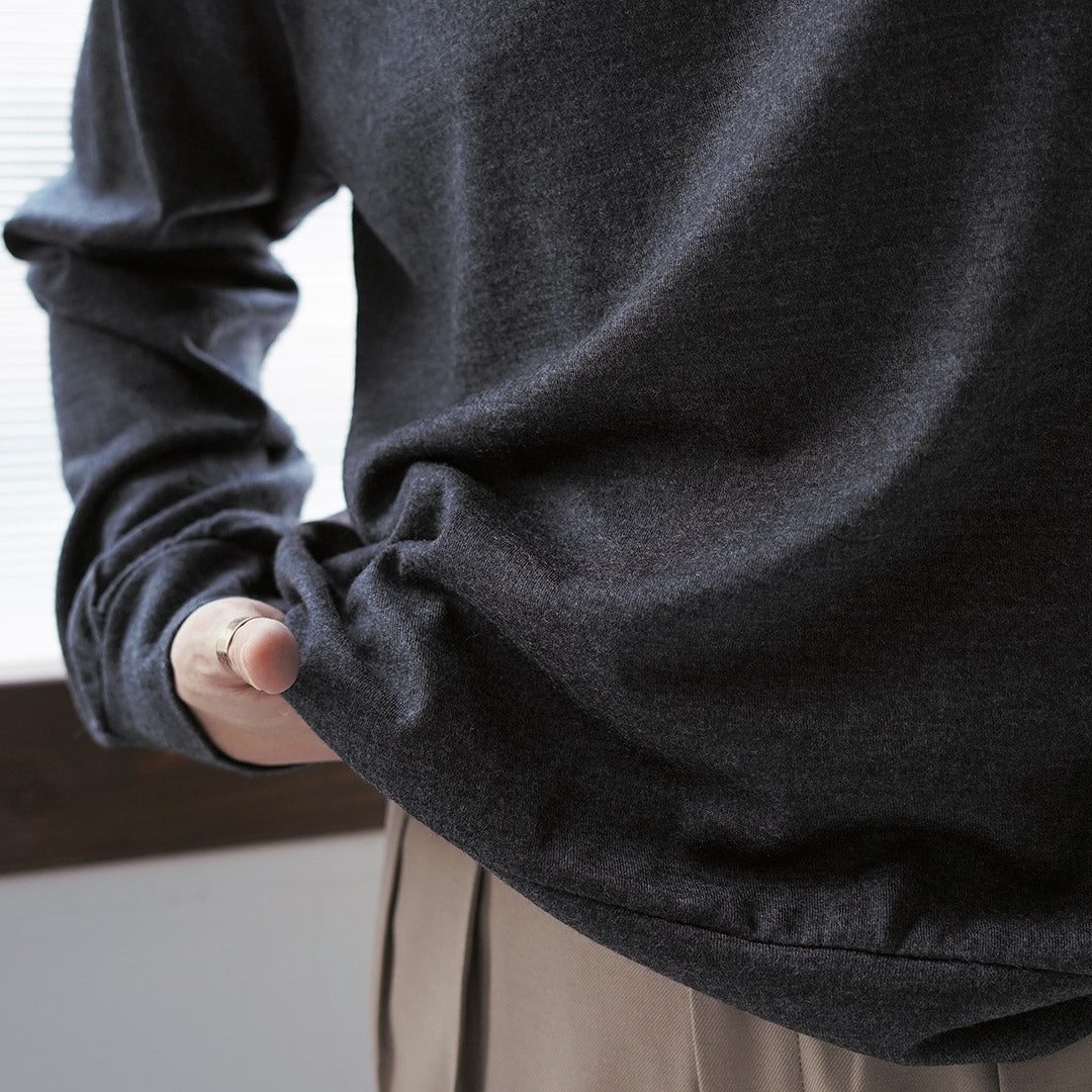 KEMA DESIGNS / Washable Wool Elbow Patch Knit Tee