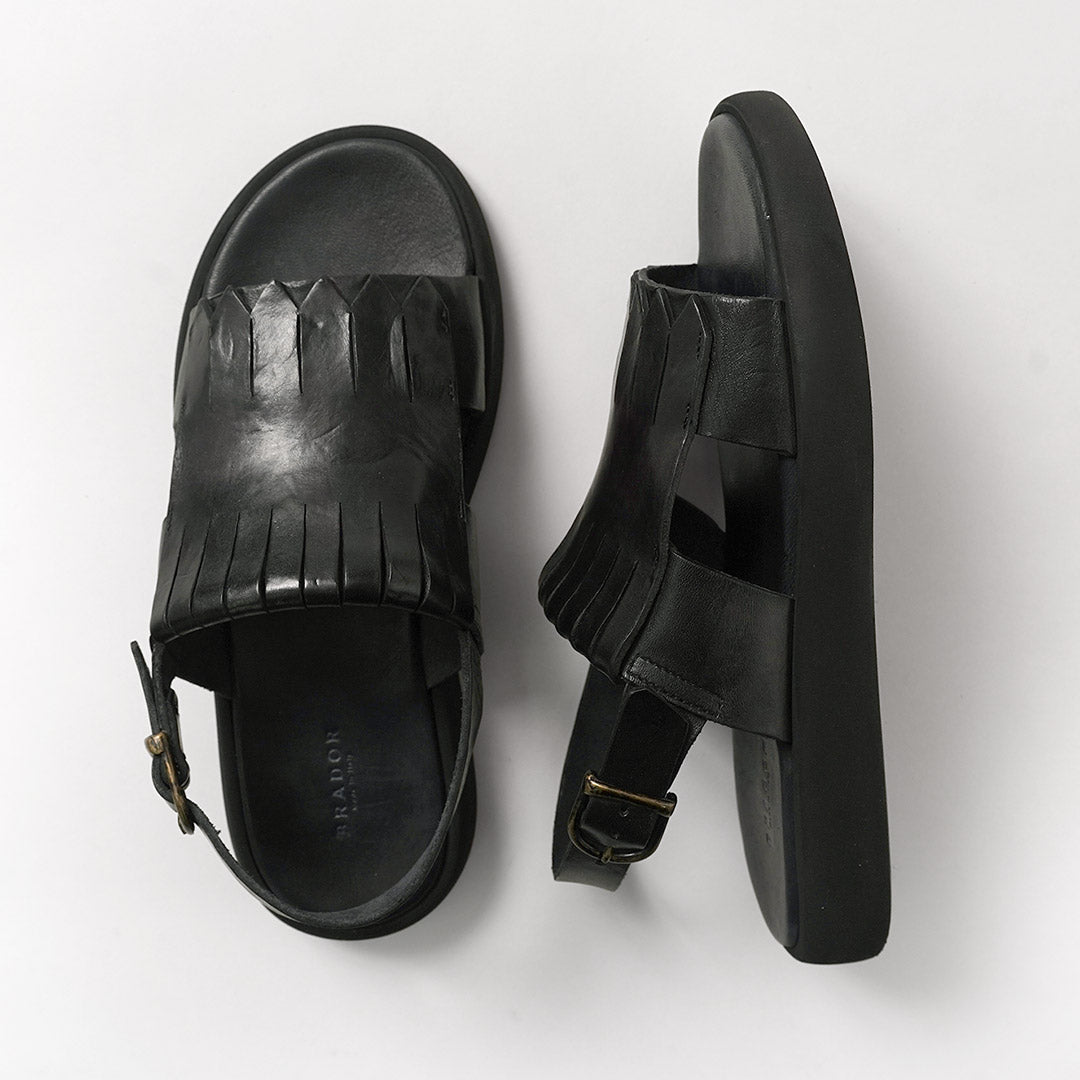 BRADOR / Fringe Platform Leather Sandals