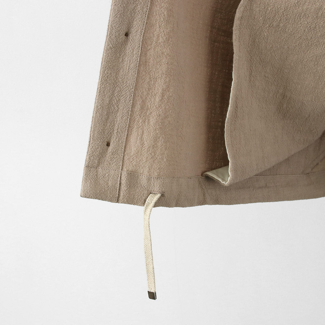 KEMA DESIGNS / Parka de plage inégale en lin et coton