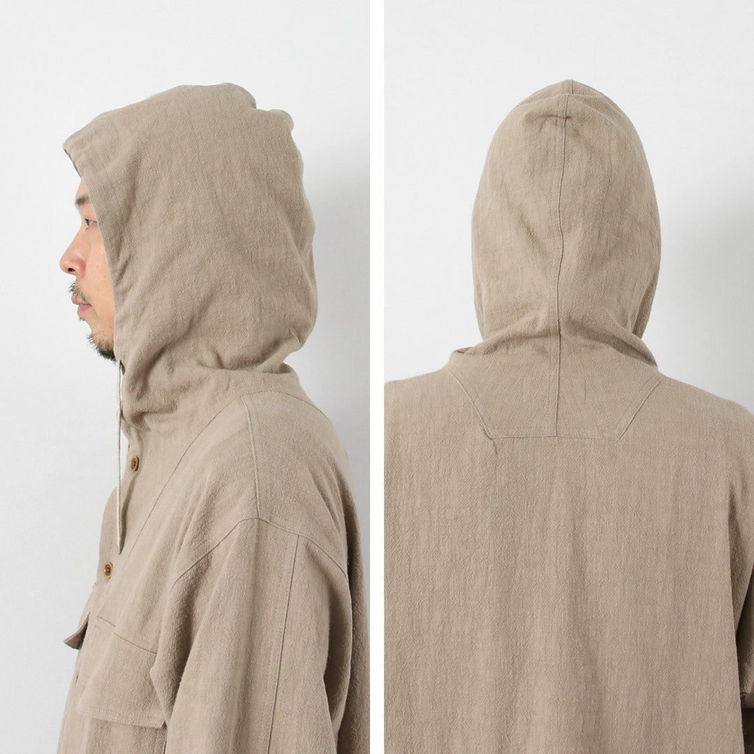 KEMA DESIGNS / Parka de plage inégale en lin et coton