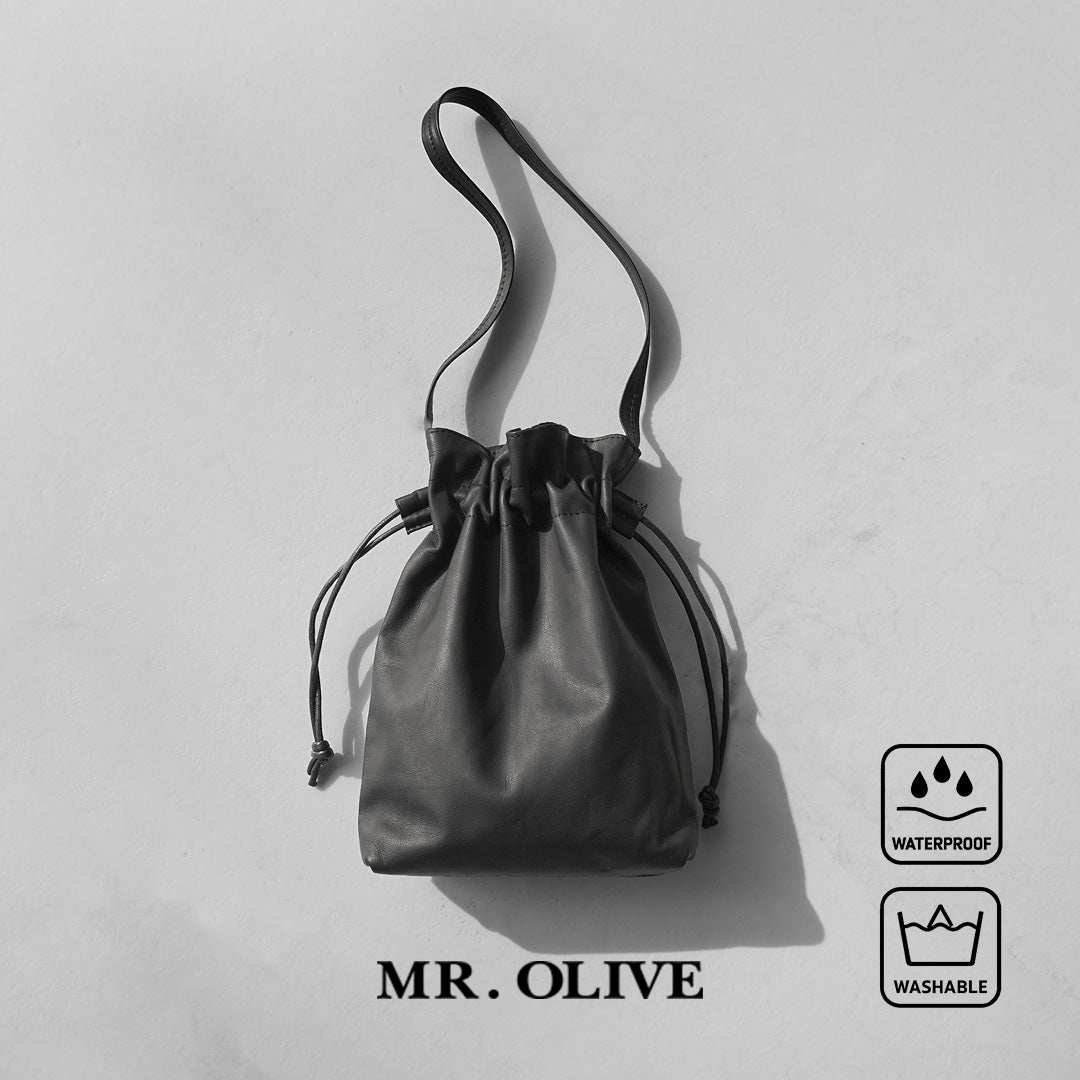 MR.OLIVE / 永久皮革抽绳包