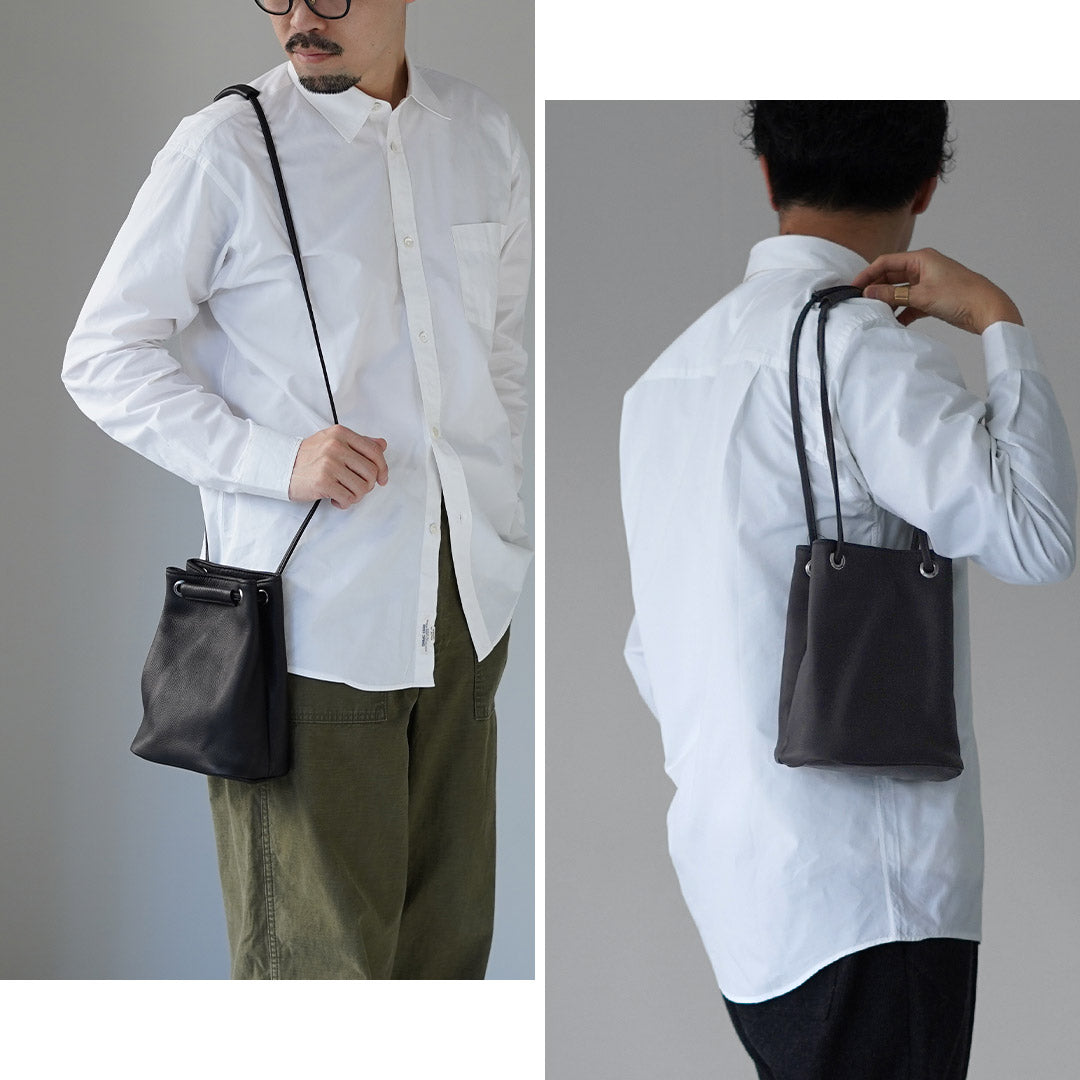 MR.OLIVE / 防渗透皮革 2 路小圆筒包