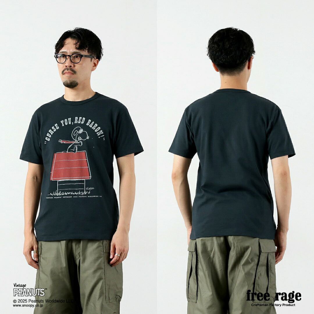 FREE RAGE / PEANUTS×free rage 红男爵印花再生棉短袖T恤