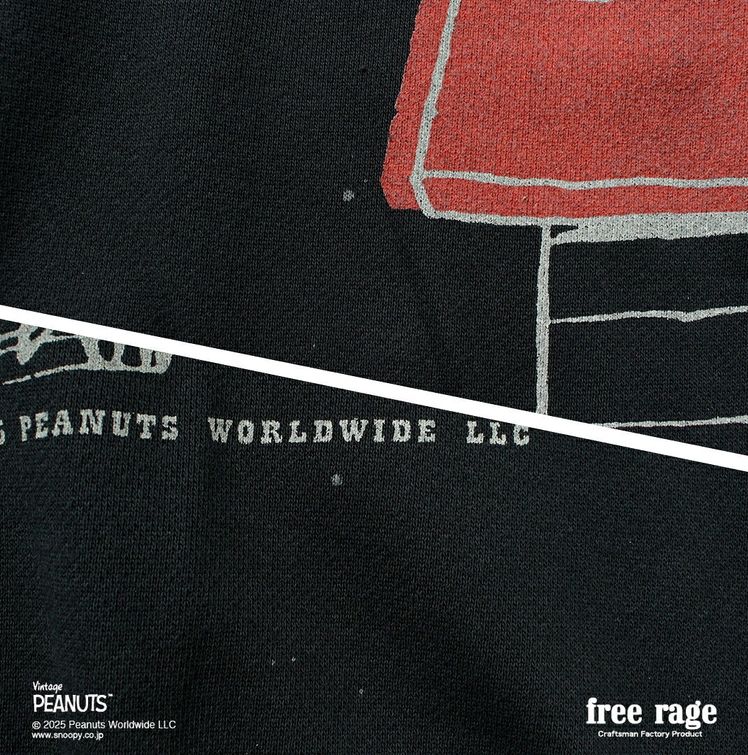 FREE RAGE / PEANUTS×free rage RED BARON Print Raglan Sweatshirt