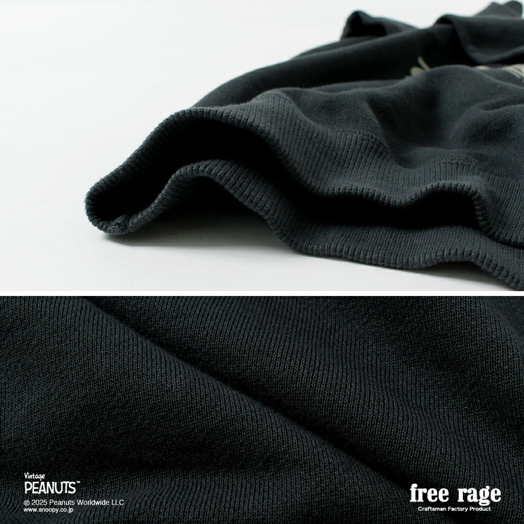 FREE RAGE / PEANUTS×free rage RED BARON Print Raglan Sweatshirt