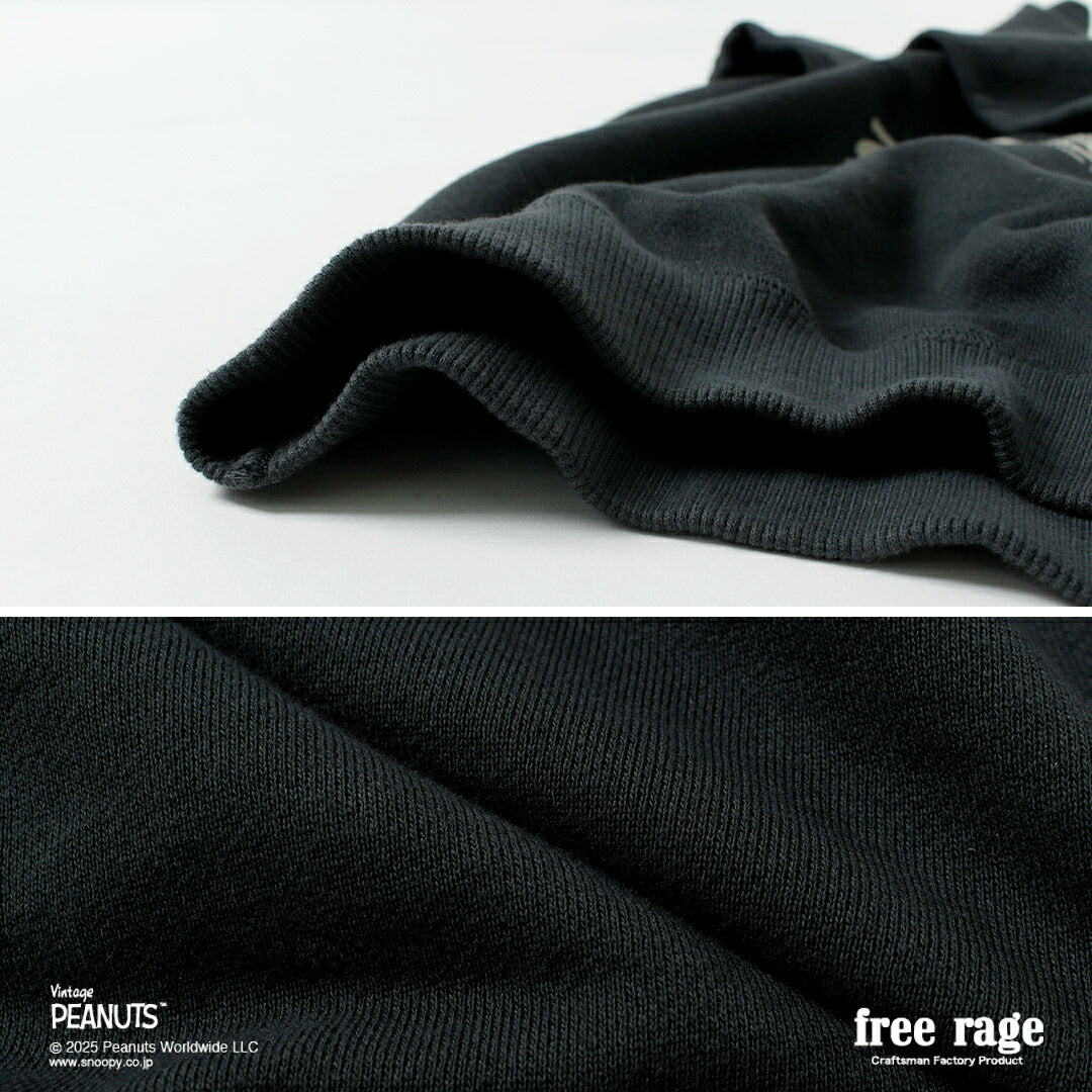 FREE RAGE / PEANUTS×sudadera raglán con estampado Charlie Brown de free rage