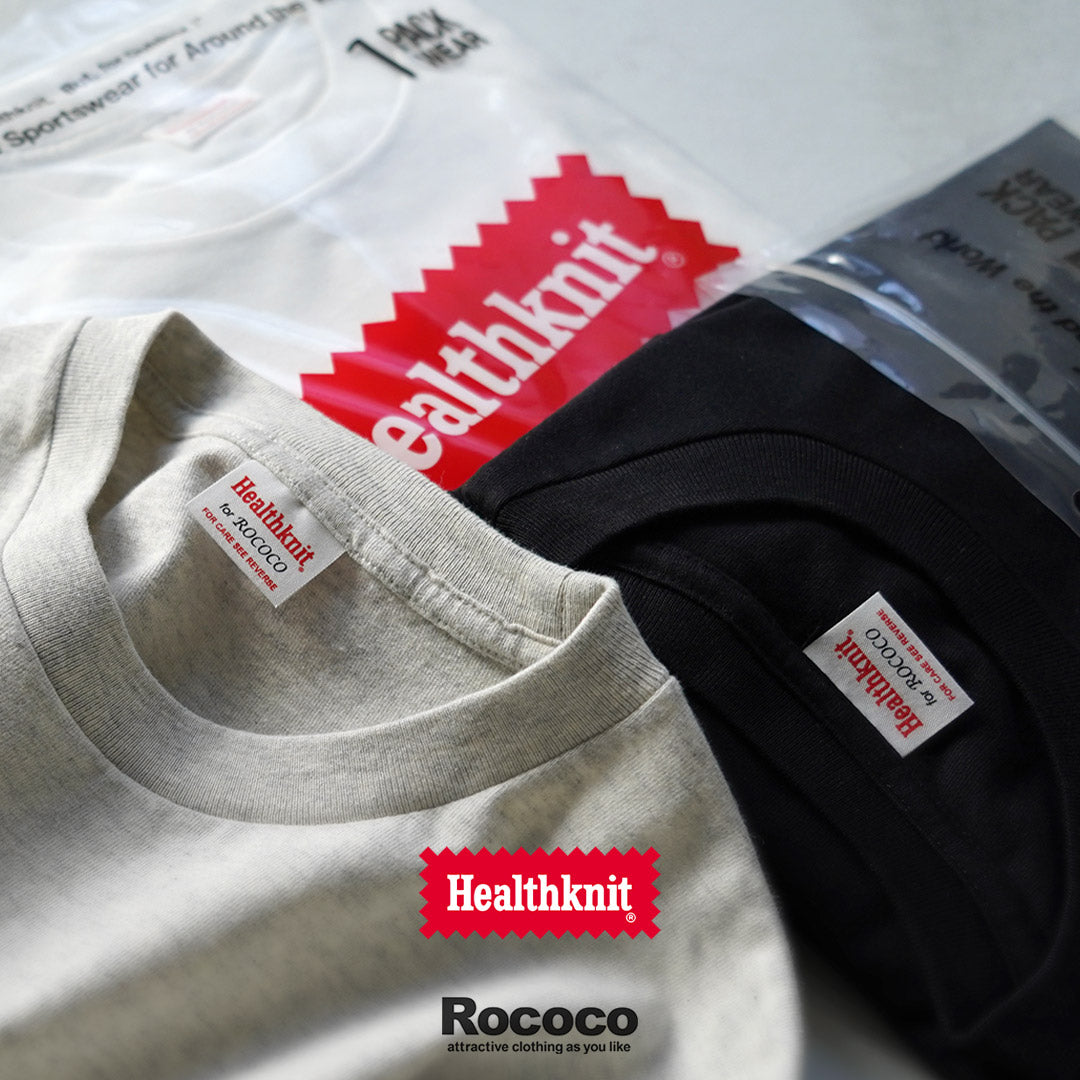 HEALTHKNIT / T-shirt universel à col rond en coton américain exclusif à manches courtes