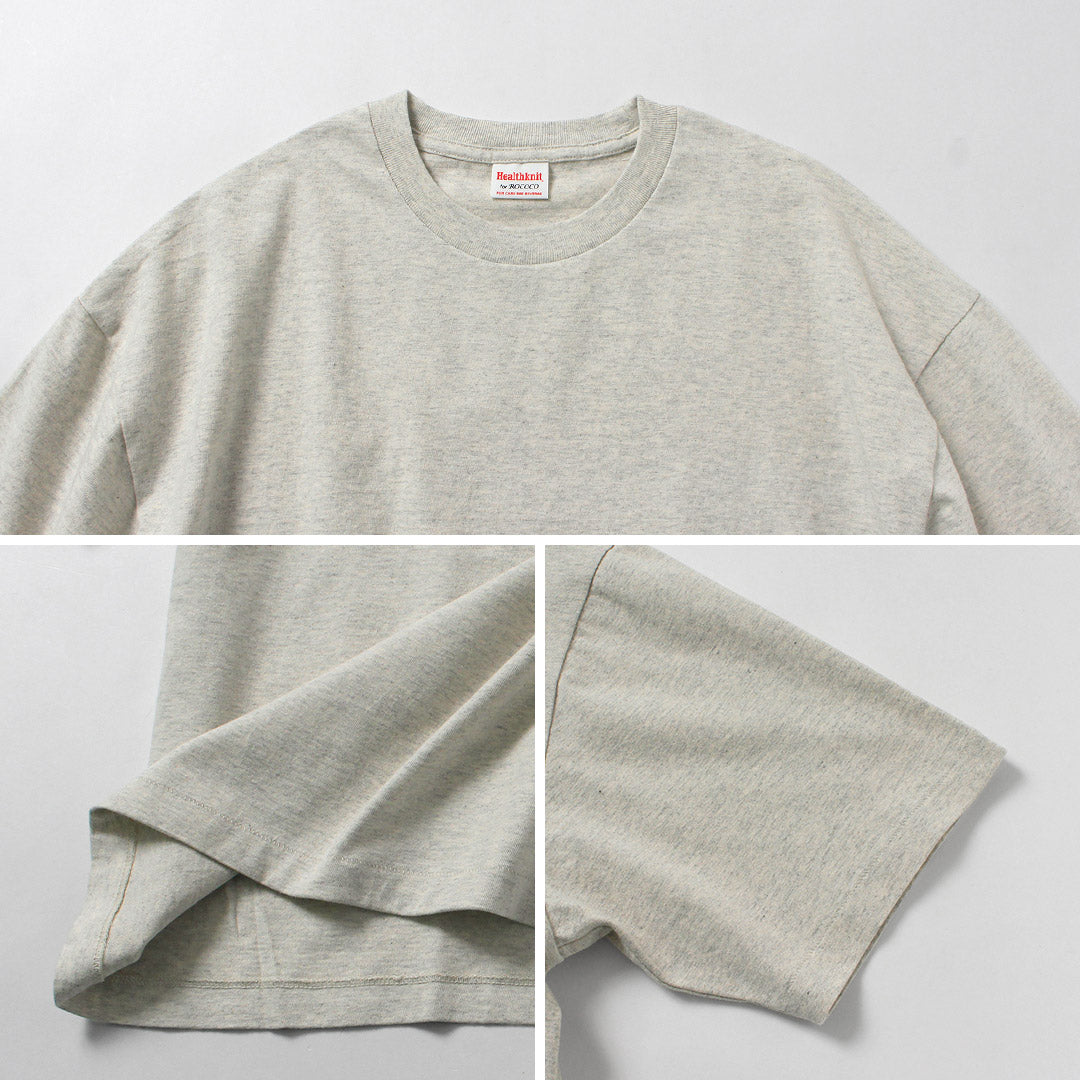 HEALTHKNIT / T-shirt universel à col rond en coton américain exclusif à manches courtes
