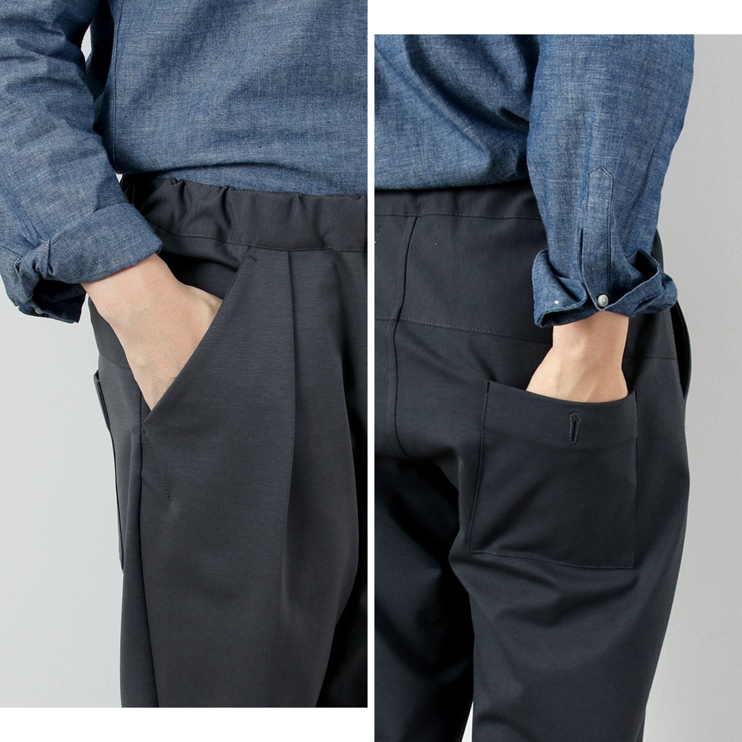 RE MADE IN TOKYO JAPAN / Dress Jersey Tuck Pants