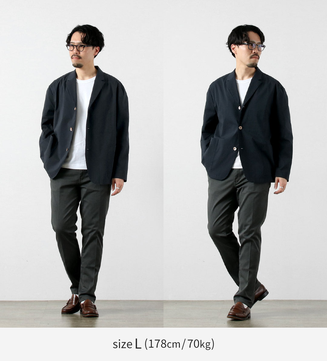 RE MADE IN TOKYO JAPAN / Veste Coolmax Seersucker sur mesure 3B