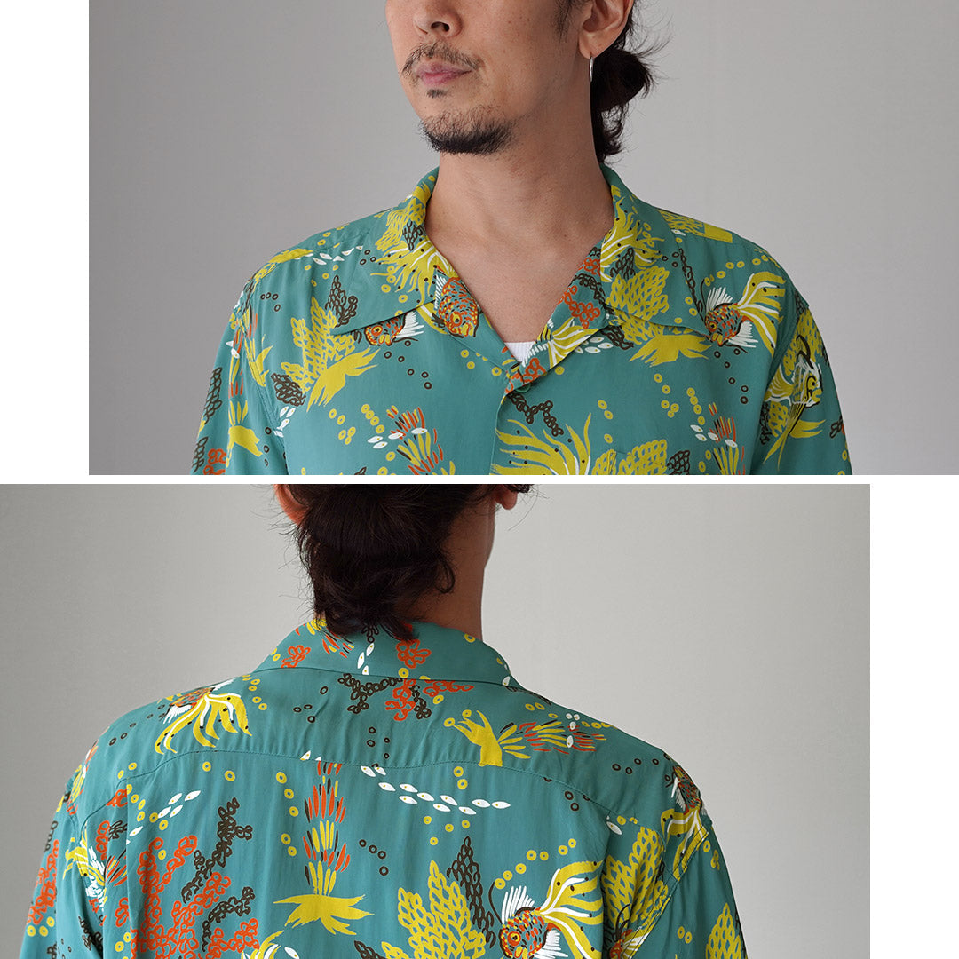 SUN SURF / Chemise Aloha Poissons Tropicaux