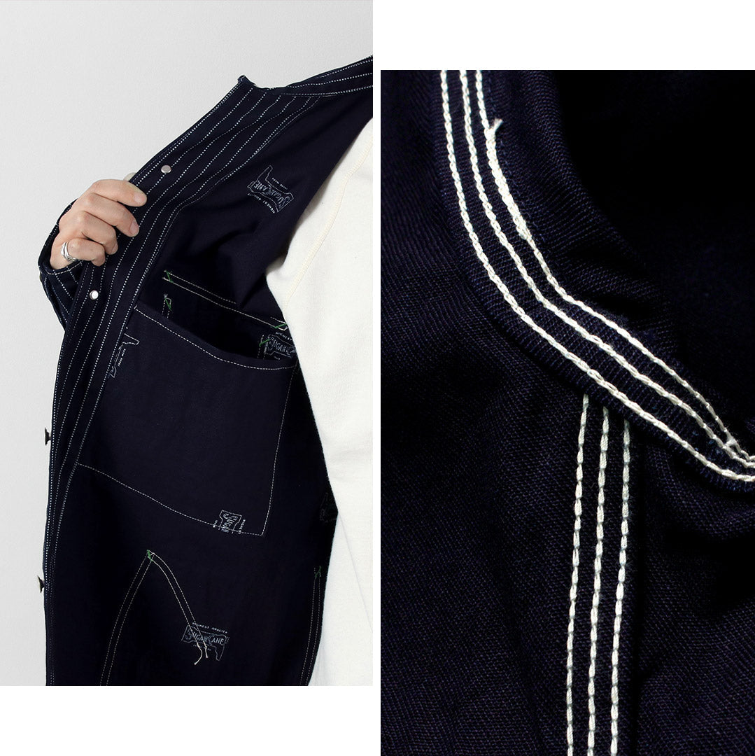 CANNE À SUCRE / Manteau de travail à rayures Wabash 9oz