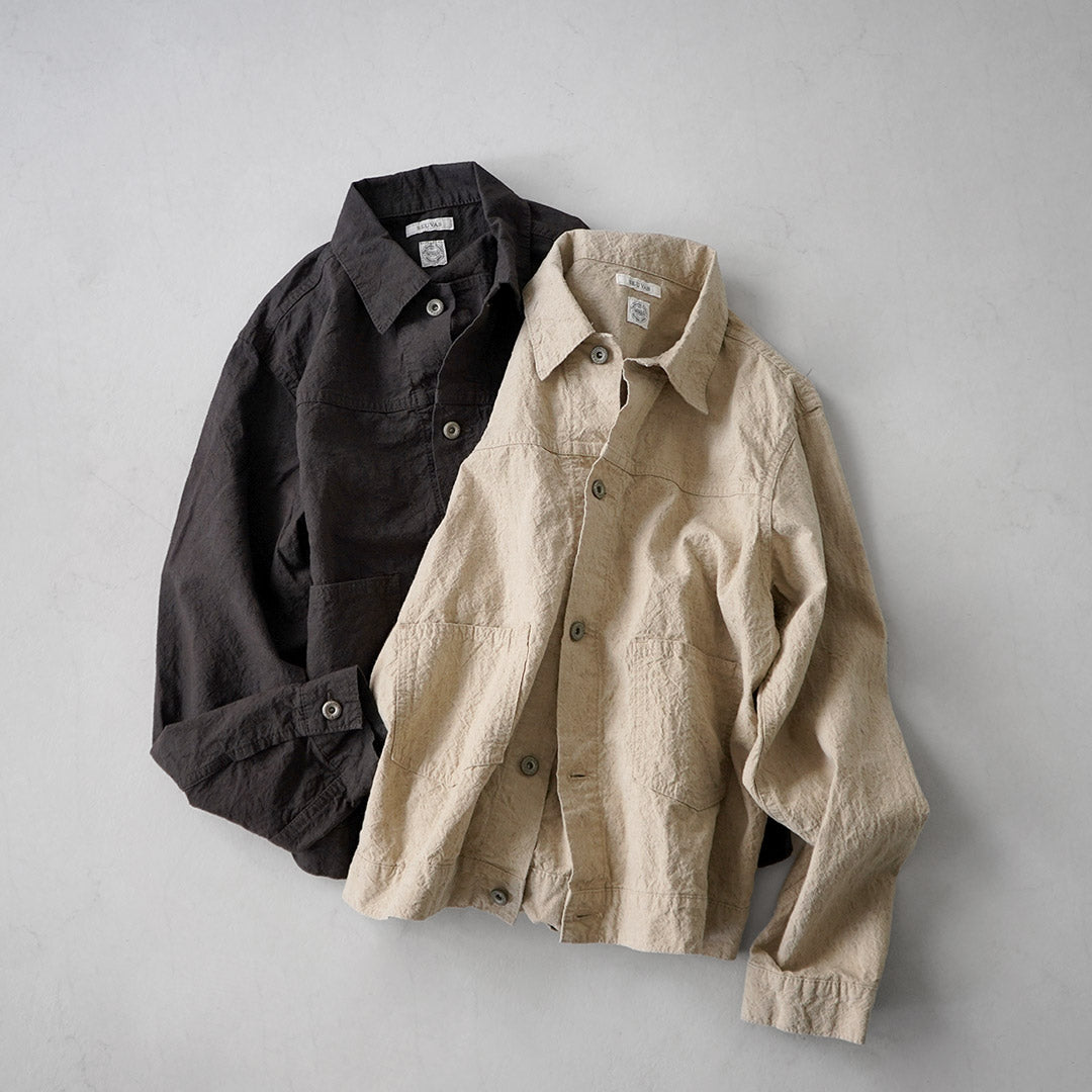 SEUVAS / 리넨 코튼 트러커 재킷