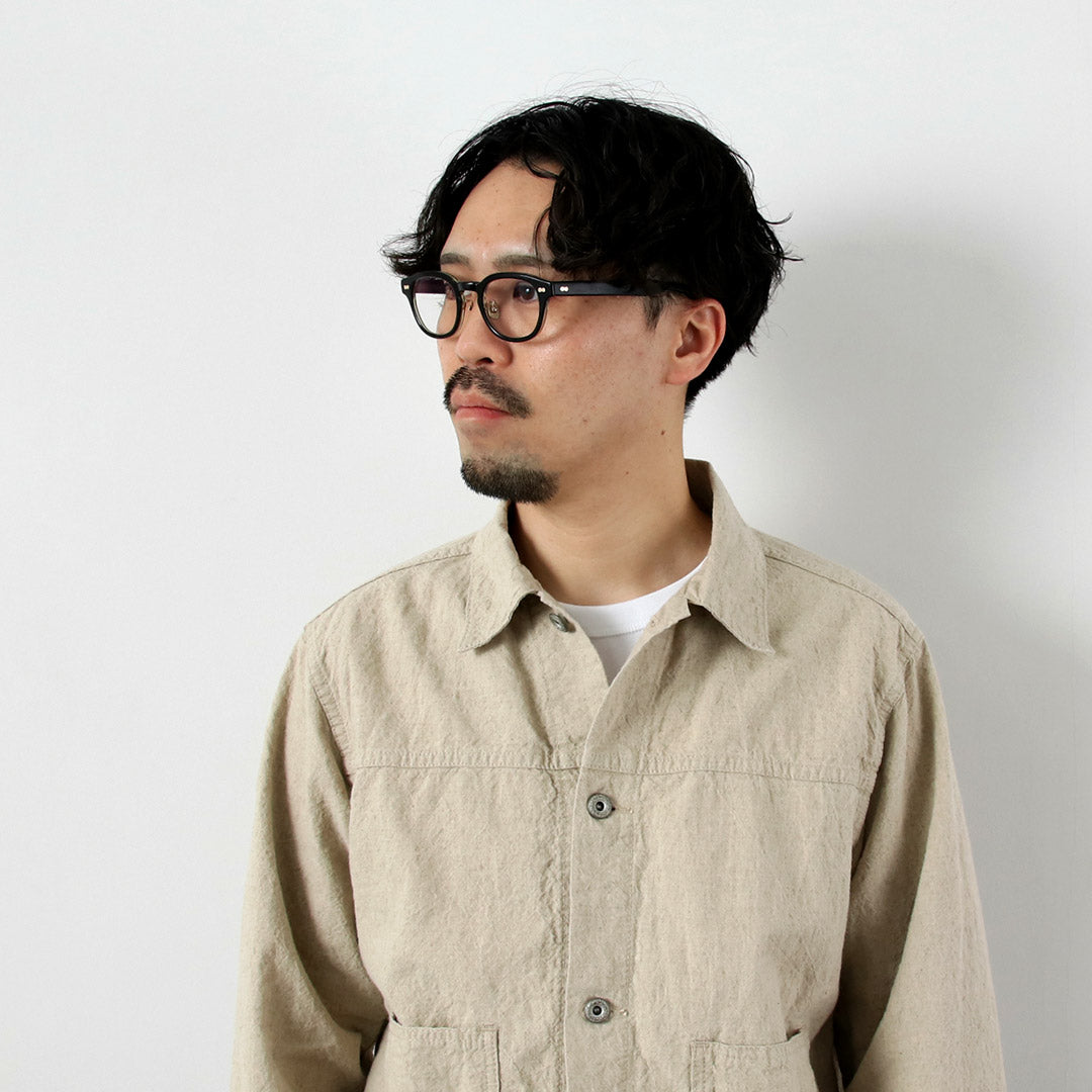 SEUVAS / 리넨 코튼 트러커 재킷