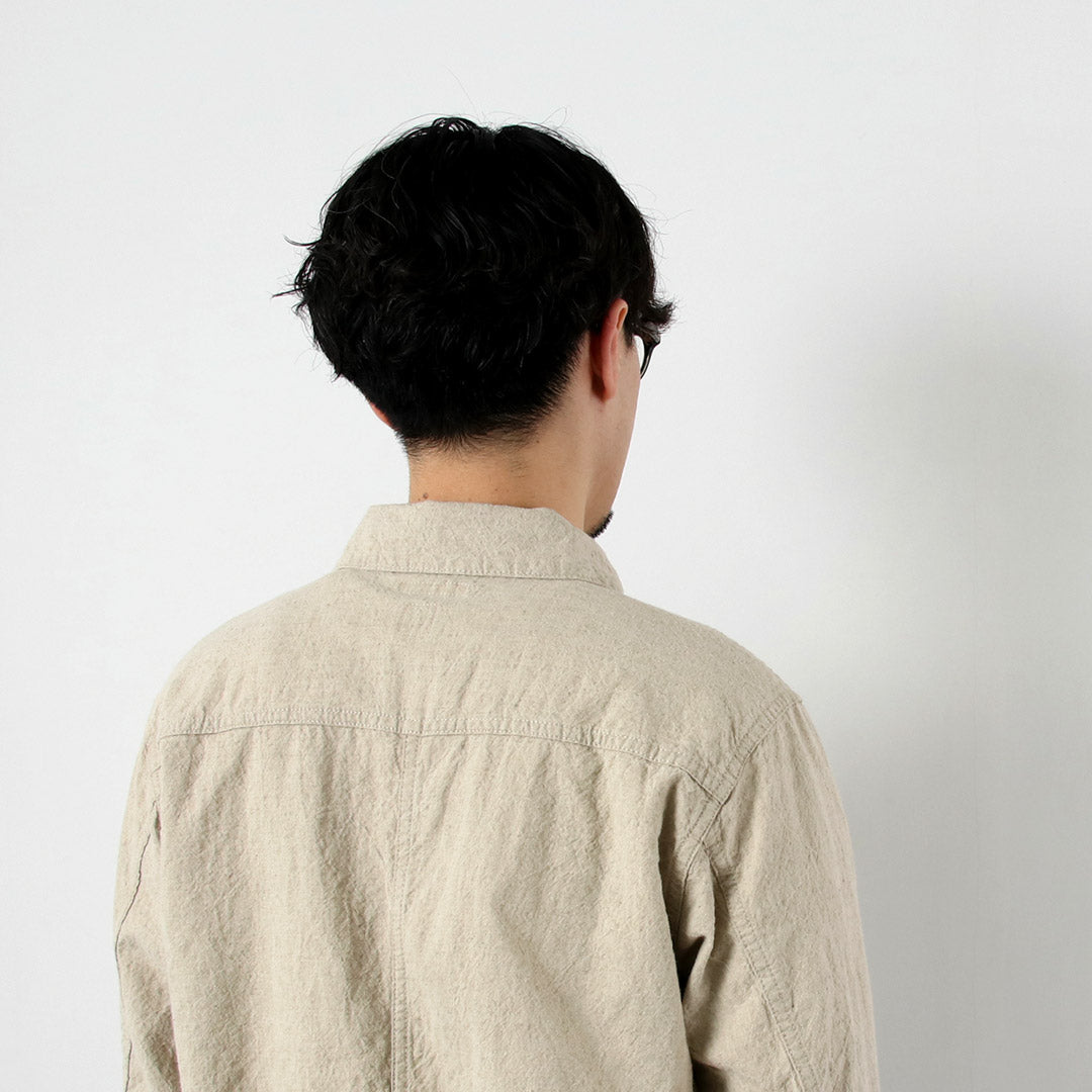 SEUVAS / 리넨 코튼 트러커 재킷