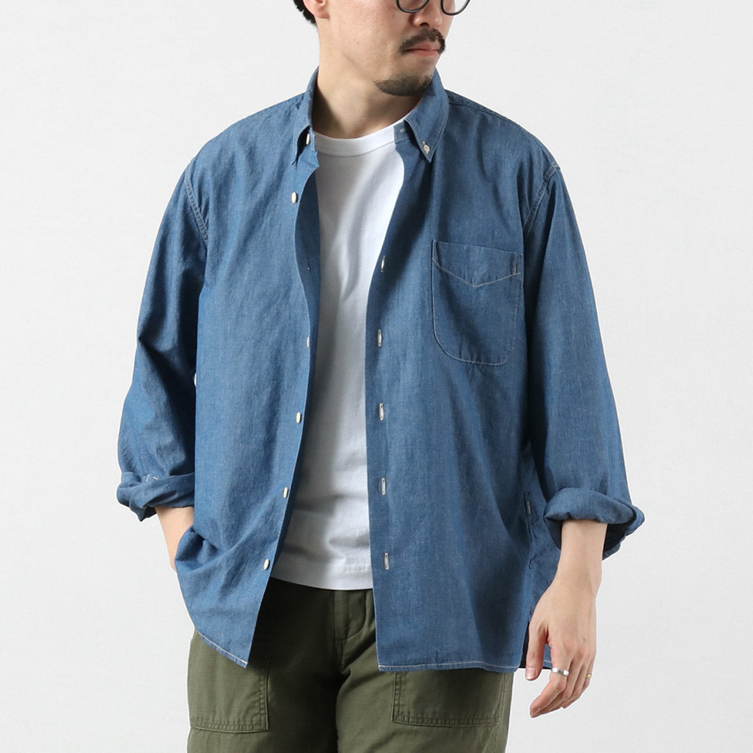 SEUVAS / 青年布長袖 BD 襯衫