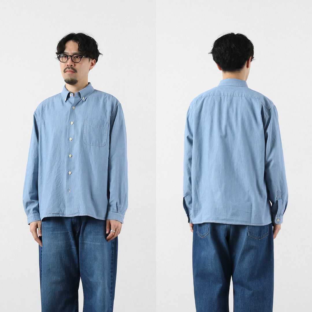 SEUVAS / 青年布長袖 BD 襯衫