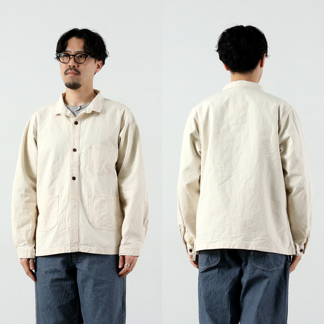 SEUVAS / 8oz 캔버스 윙 칼라 셔츠 재킷