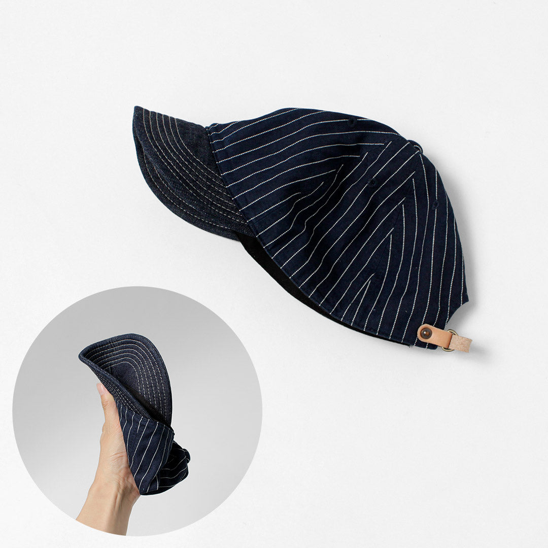 PLUS HAUT / Casquette Hickory x Denim 9oz