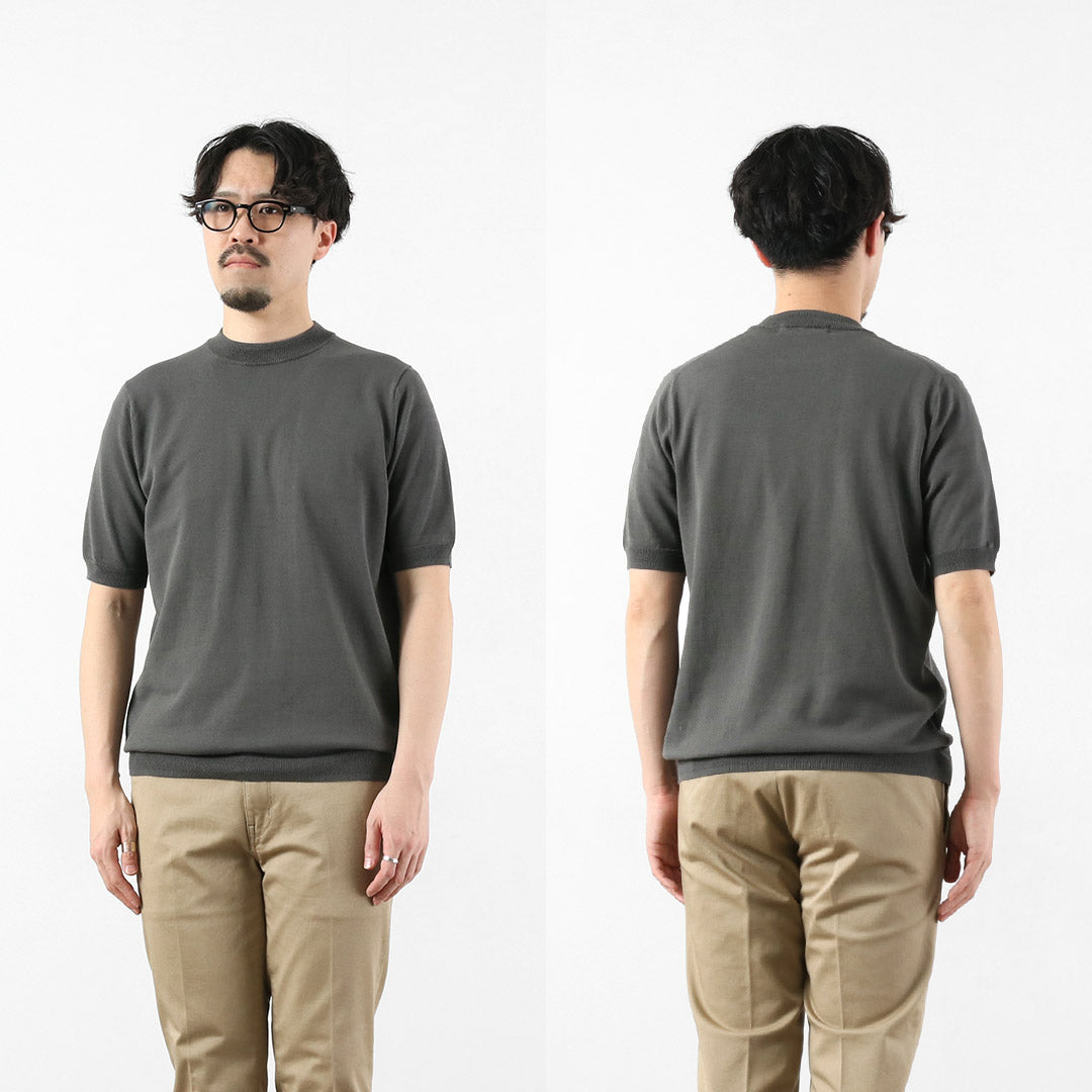 HARROWE HARROWE / T-shirt légèrement col montant en coton glacé 14G