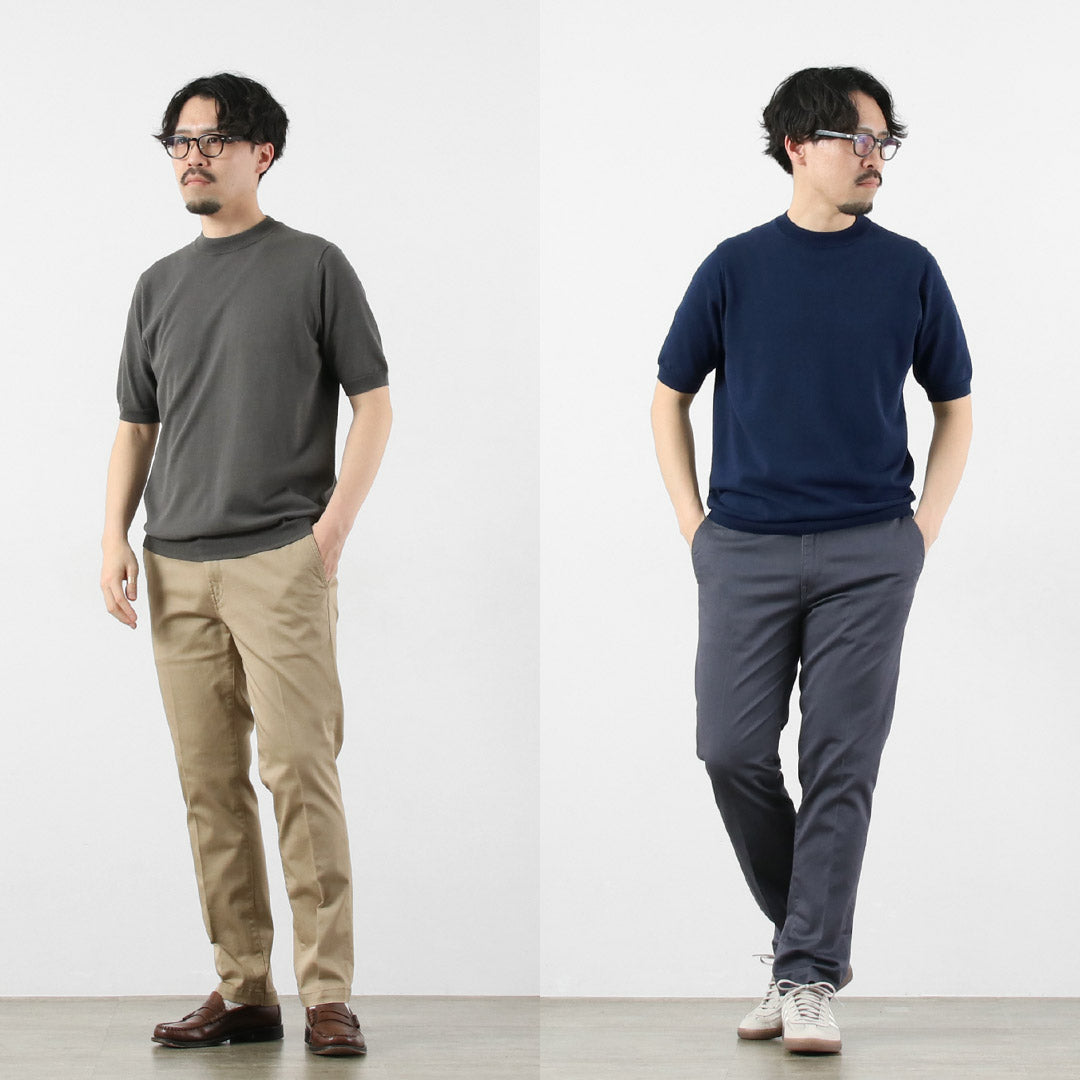 HARROWE HARROWE / T-shirt légèrement col montant en coton glacé 14G