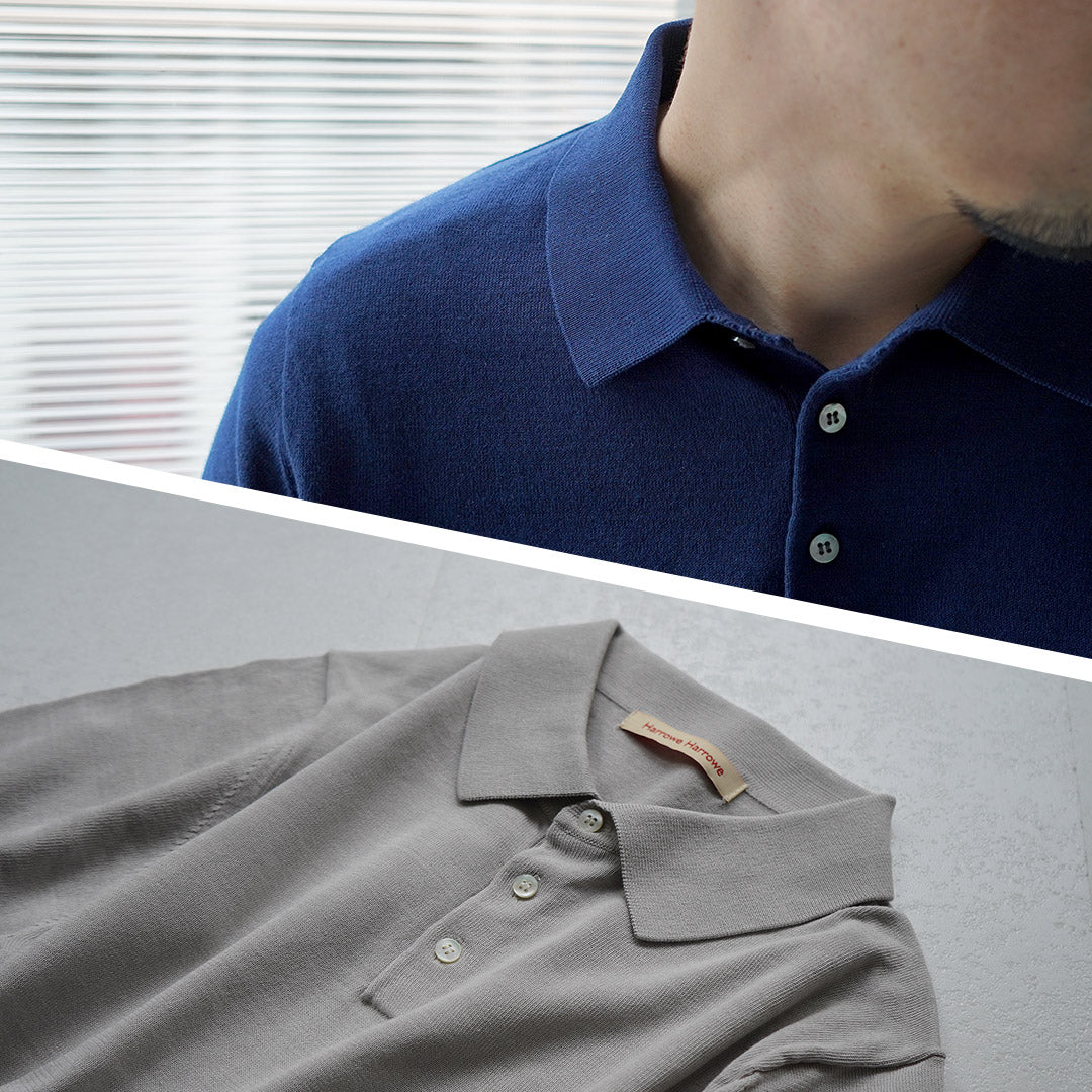 HARROWE HARROWE / Polo à col montant en coton glacé 14G