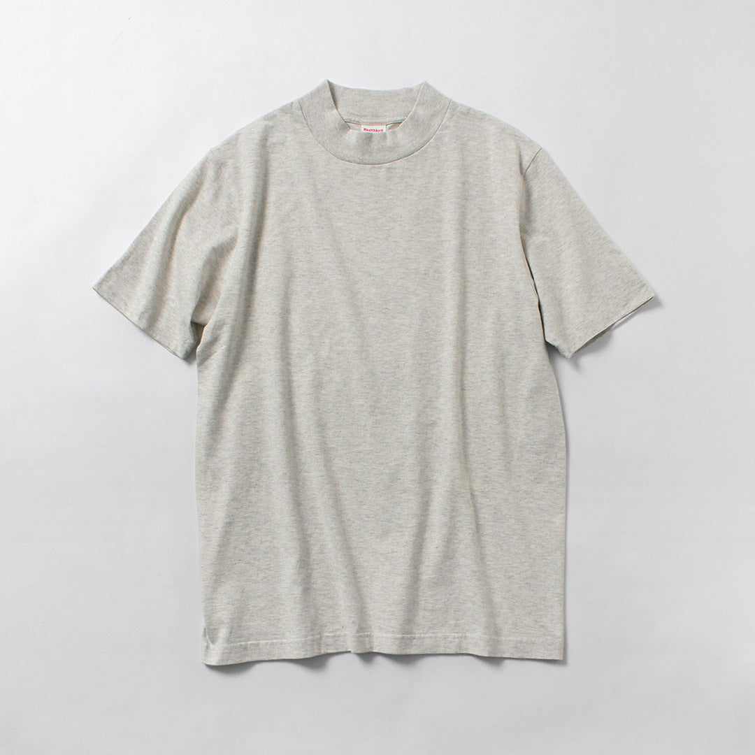 HEALTHKNIT / T-shirt universel à col montant en coton américain exclusif à manches courtes