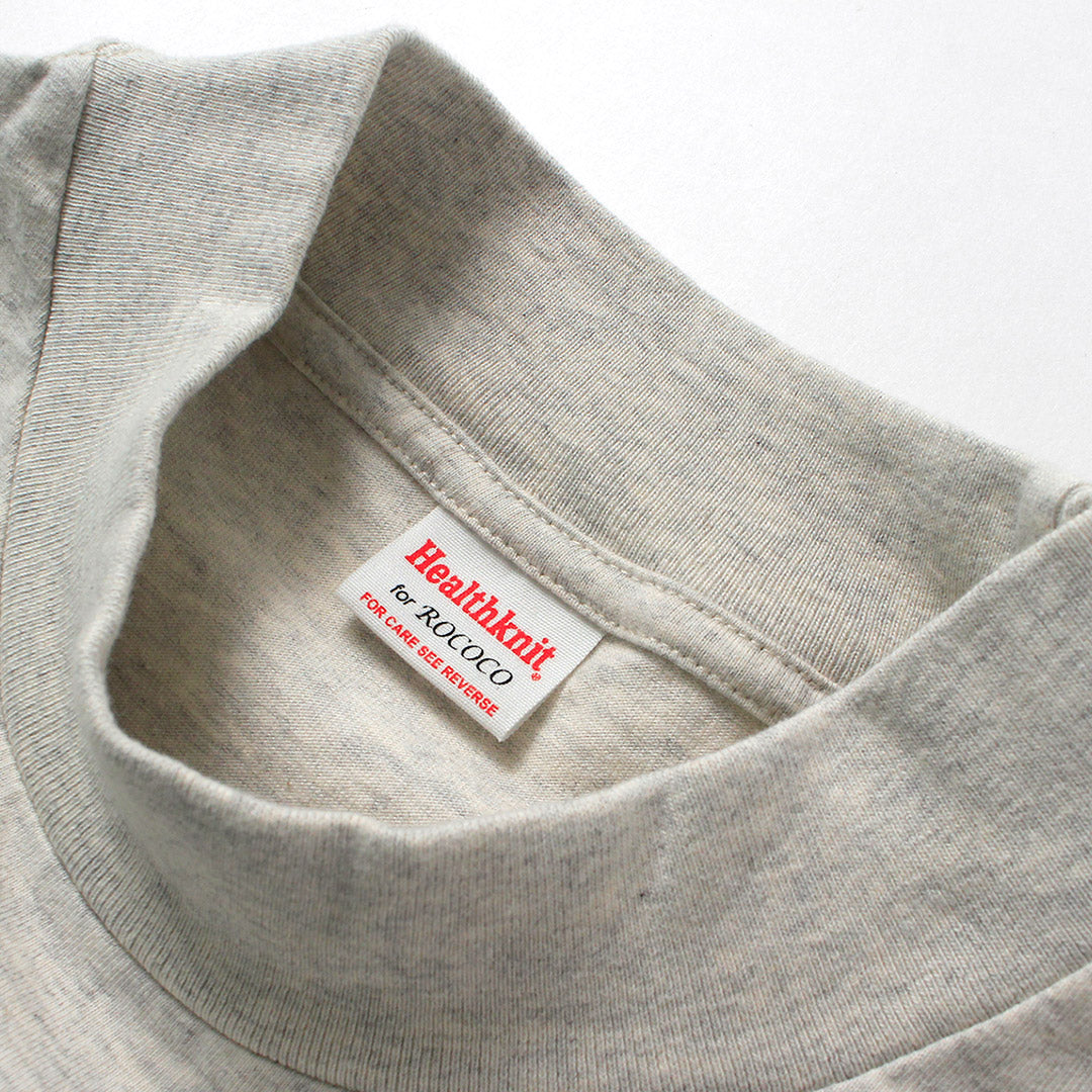 HEALTHKNIT / T-shirt universel à col montant en coton américain exclusif à manches courtes