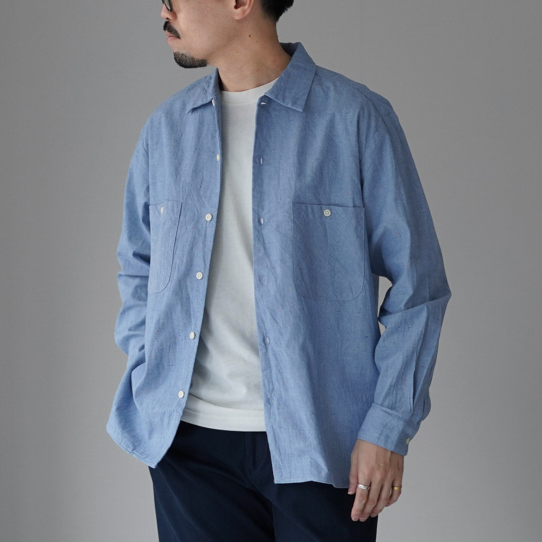HARROWE HARROWE / 5oz 彩色 Neped Chambray 开领衬衫