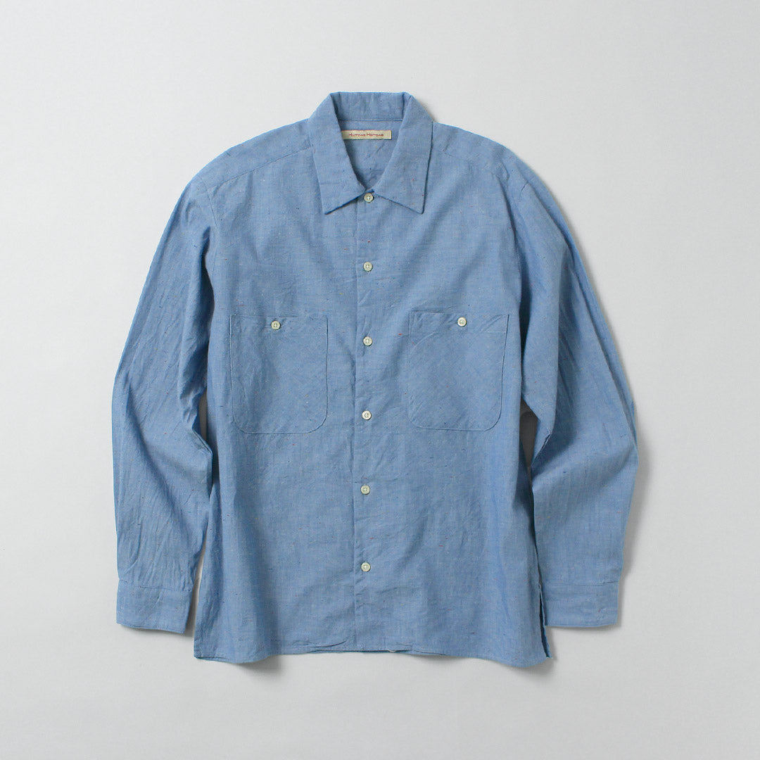 HARROWE HARROWE / 5oz 彩色 Neped Chambray 开领衬衫