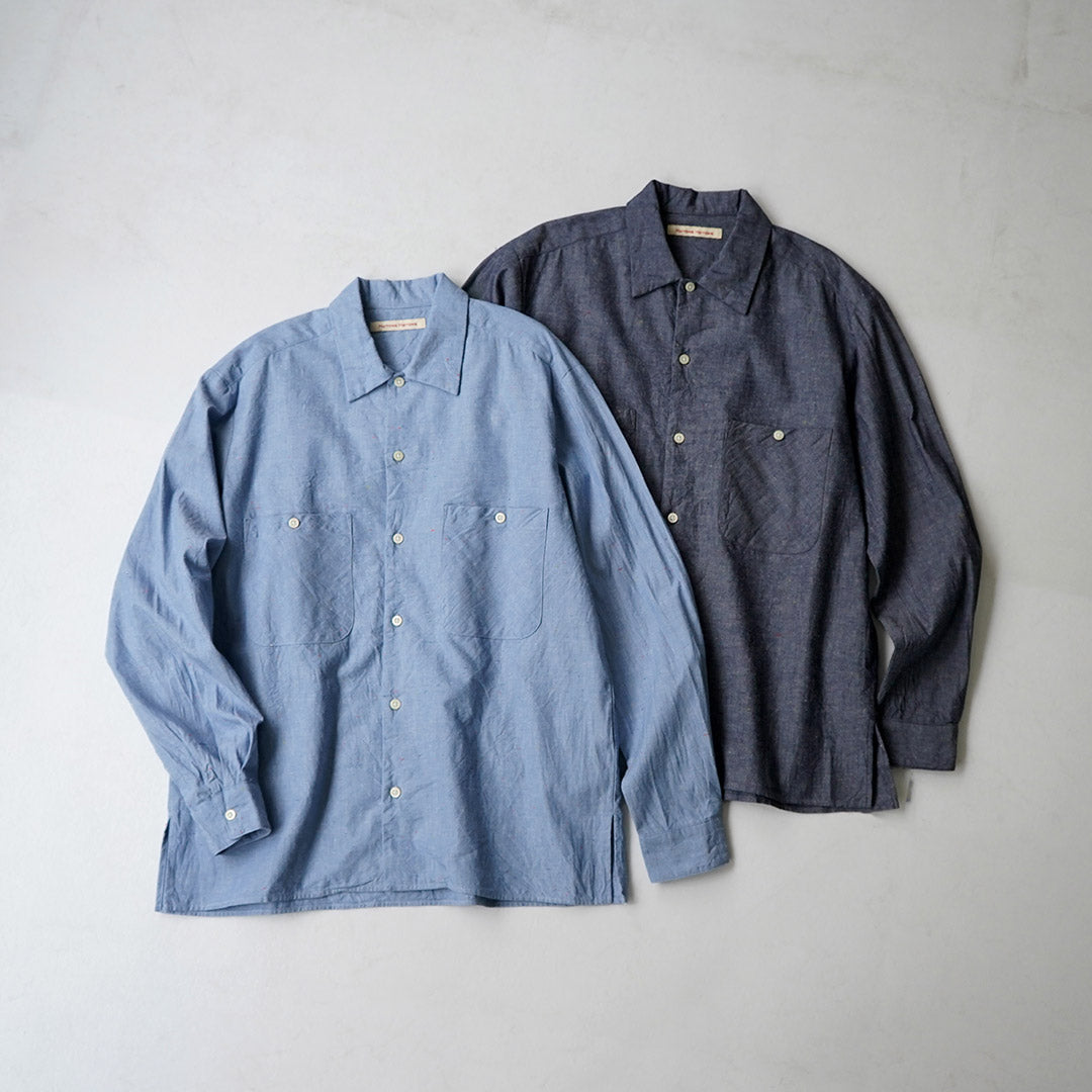 HARROWE HARROWE / 5oz 彩色 Neped Chambray 开领衬衫
