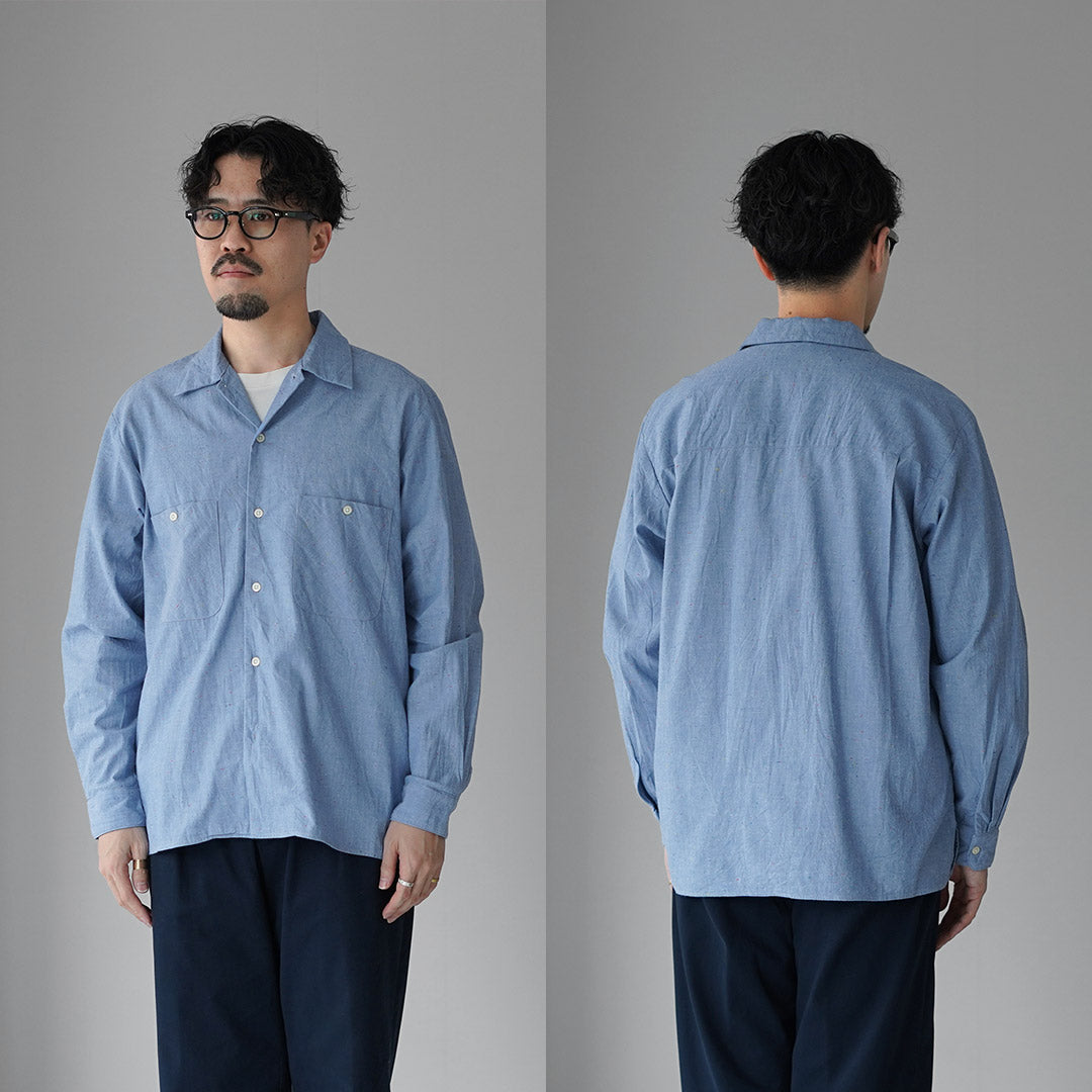 HARROWE HARROWE / 5oz 彩色 Neped Chambray 开领衬衫