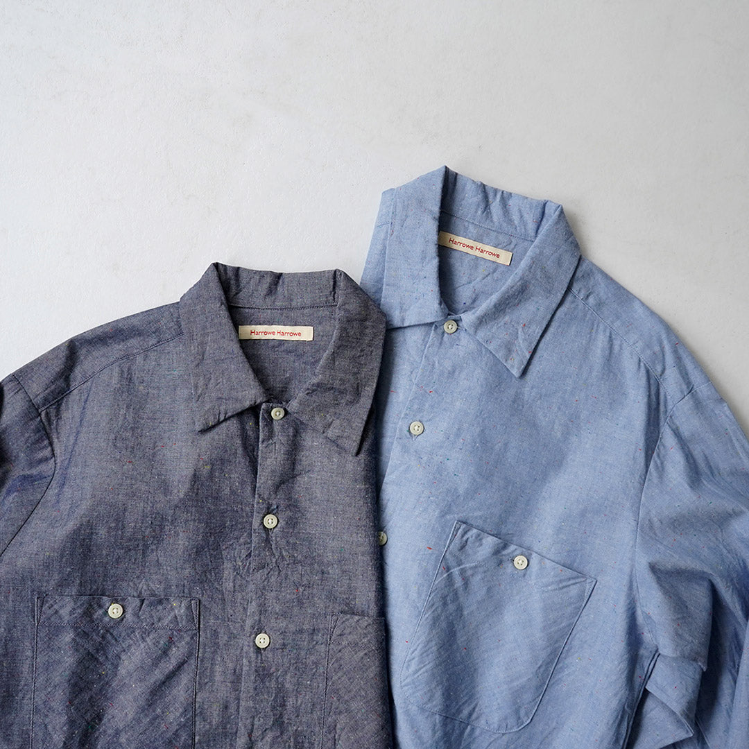 HARROWE HARROWE / 5oz 彩色 Neped Chambray 开领衬衫