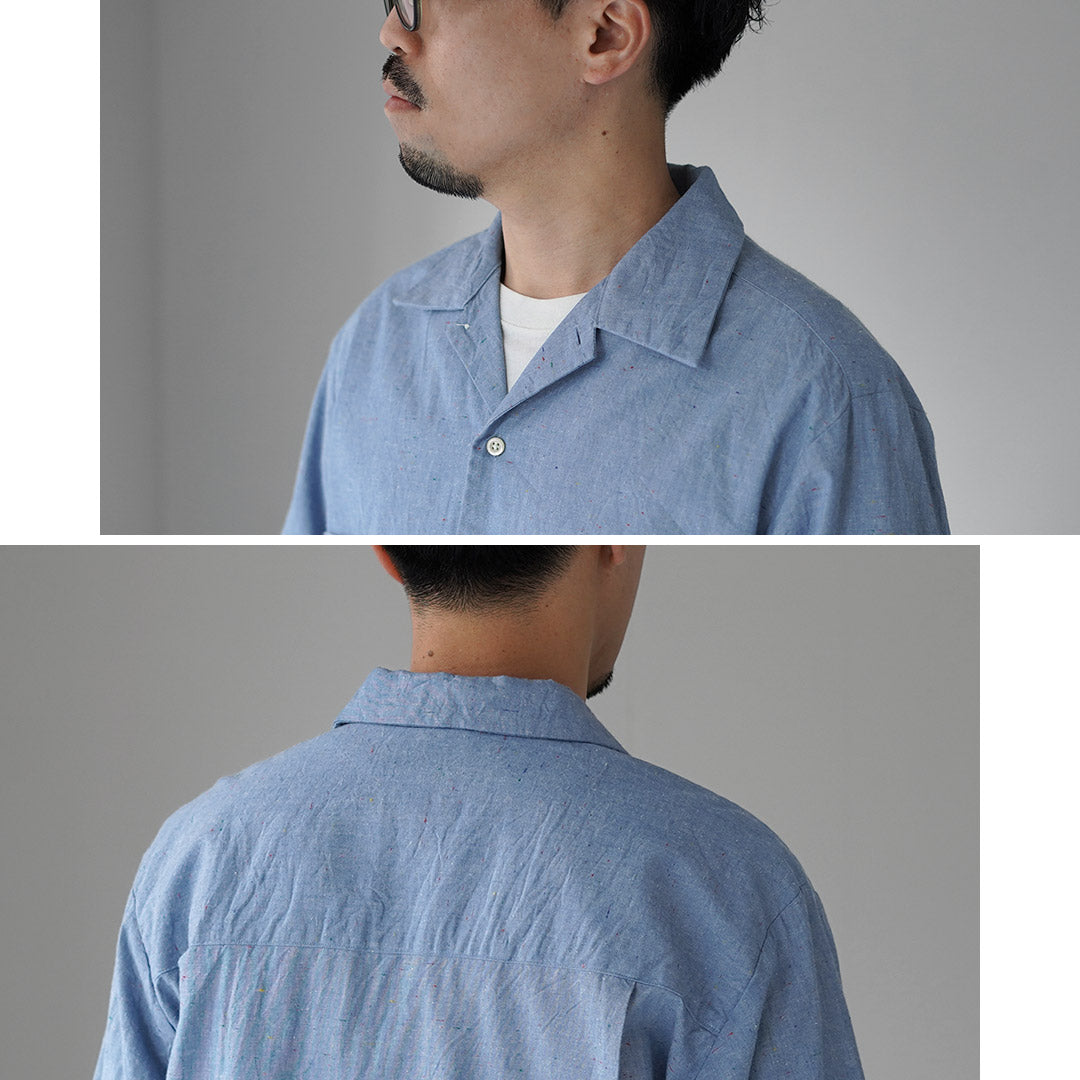 HARROWE HARROWE / 5oz 彩色 Neped Chambray 开领衬衫
