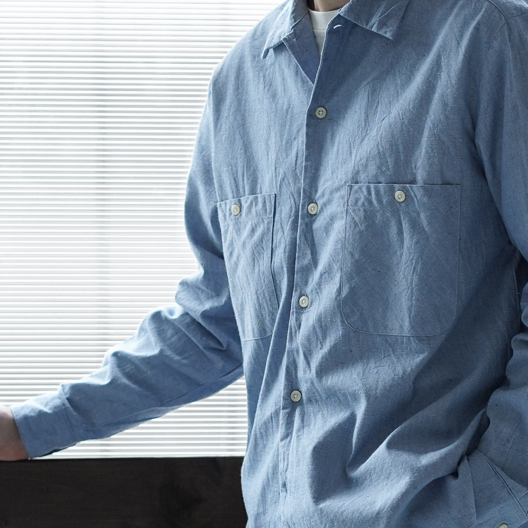 HARROWE HARROWE / 5oz 彩色 Neped Chambray 开领衬衫