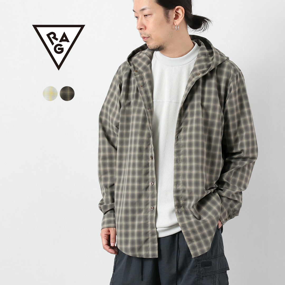 RAG / Chemise à capuche à carreaux ombrés Coupe UV