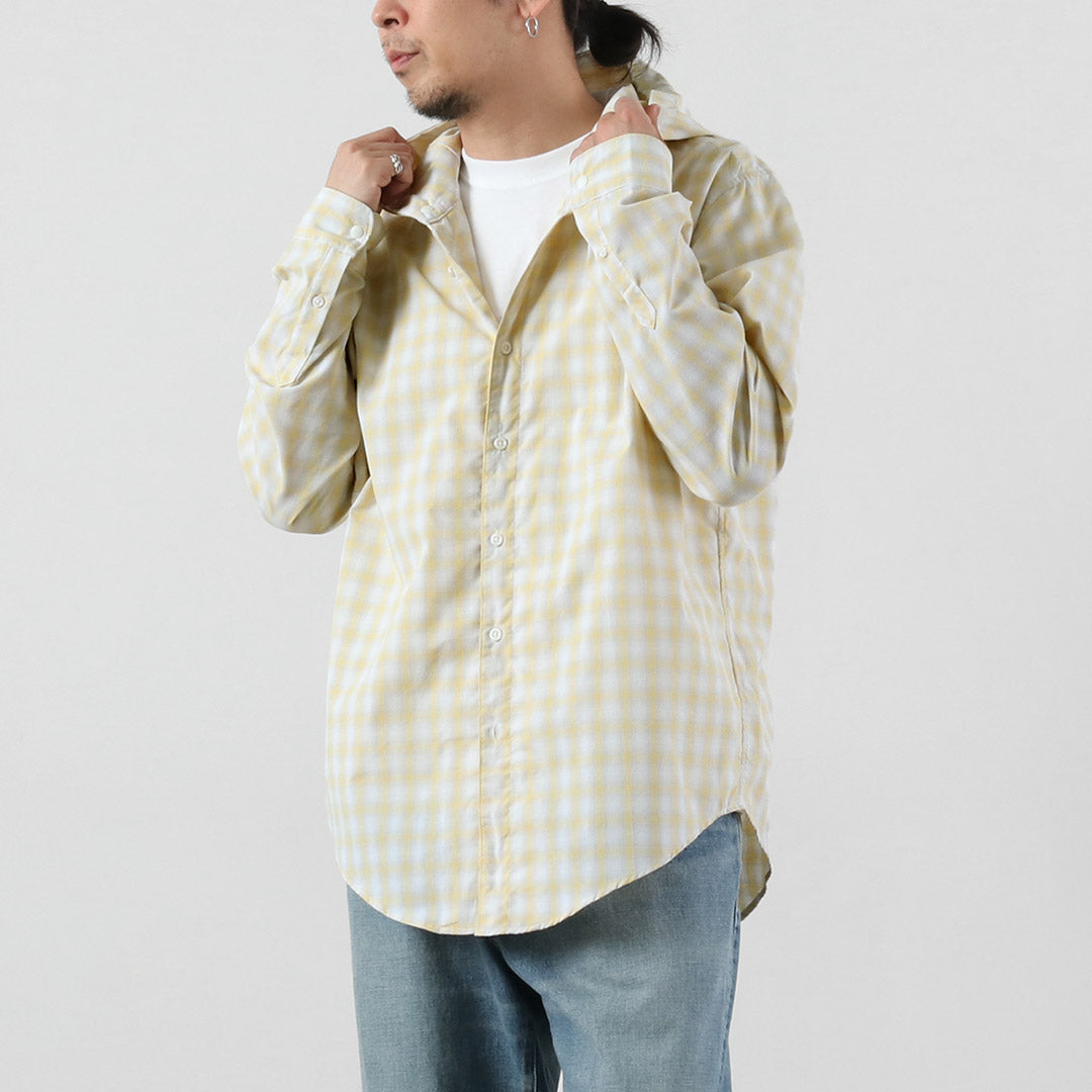 RAG / Chemise à capuche à carreaux ombrés Coupe UV